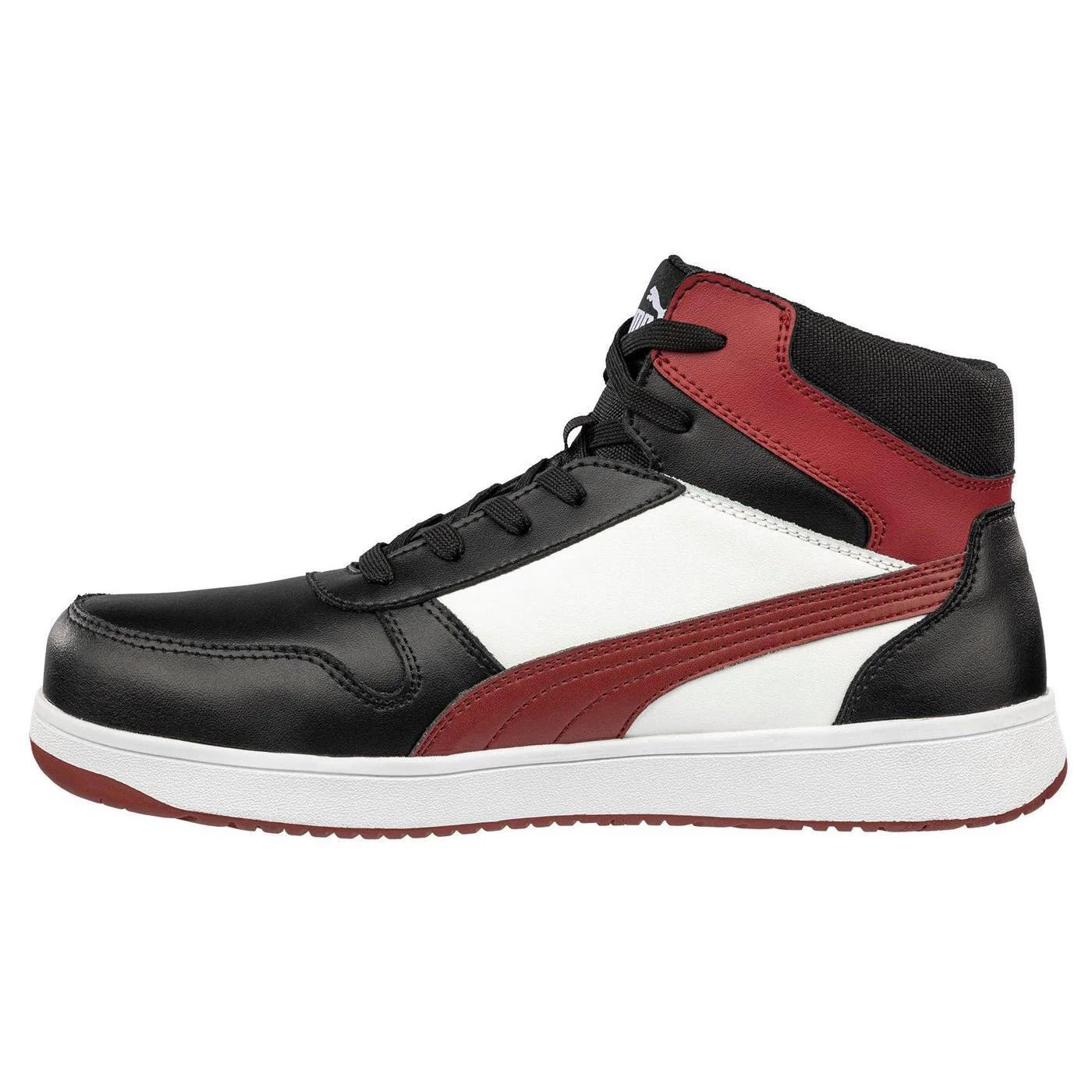 Frontcourt Black White Composite Toe Mid Work Shoes – Red - Image 4