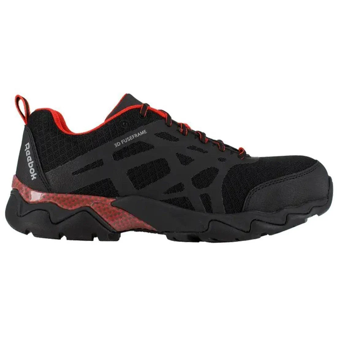 Beamer Composite-Toe Athletic Work Shoe Black/Red