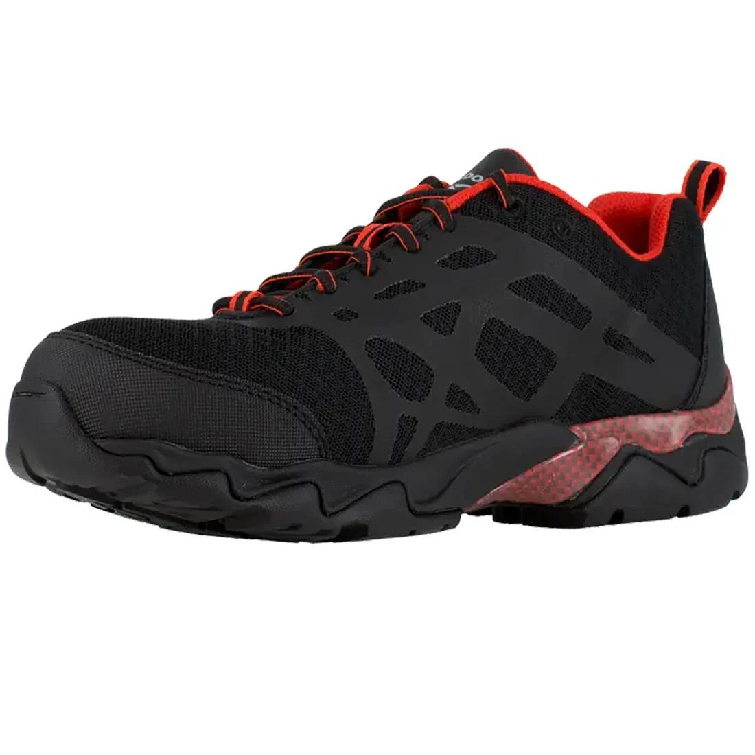 Beamer Composite-Toe Athletic Work Shoe Black/Red - Image 4
