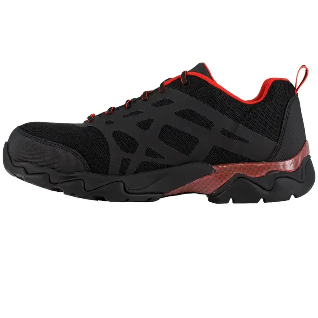 Beamer Composite-Toe Athletic Work Shoe Black/Red - Image 5