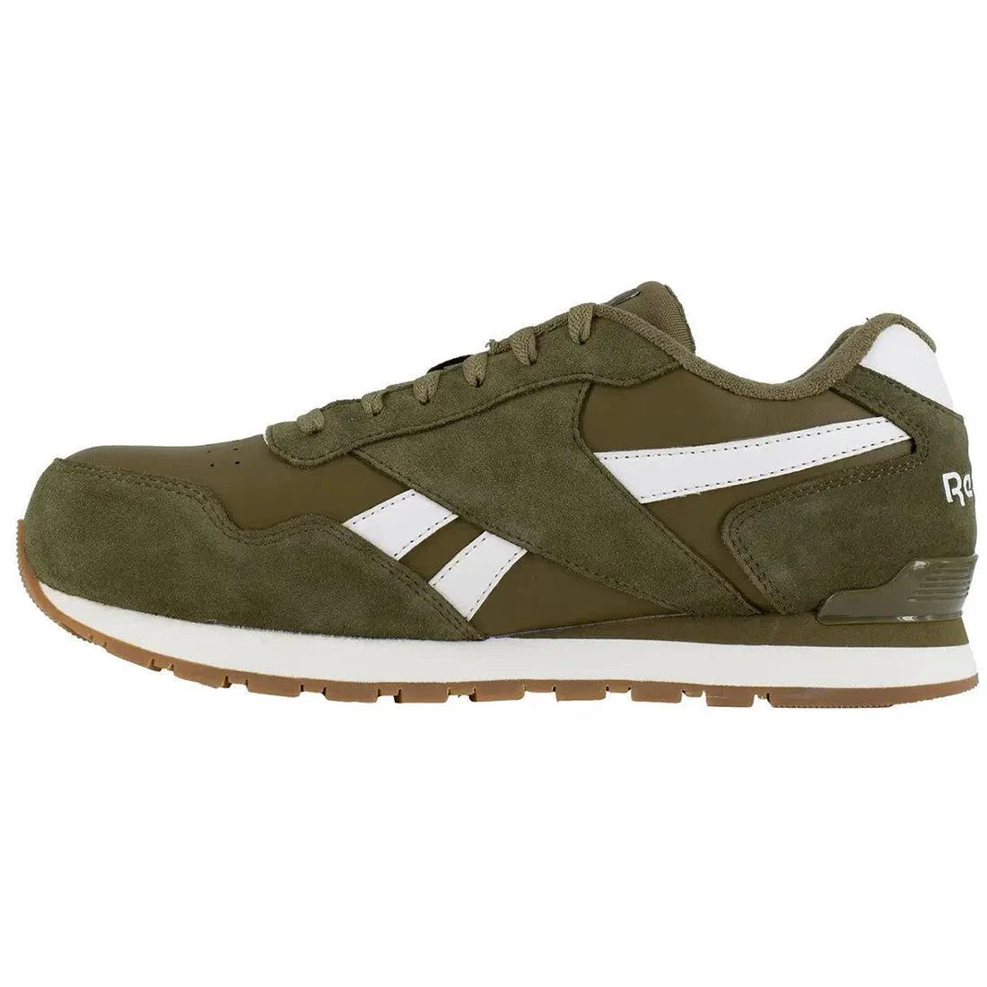 Harman Composite-Toe Athletic Work Shoe Olive/White - Image 4