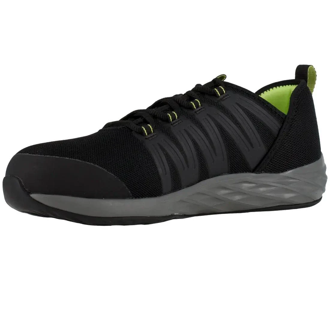 Astroride Steel-Toe Athletic Work Shoe Black/Neon Green - Image 3