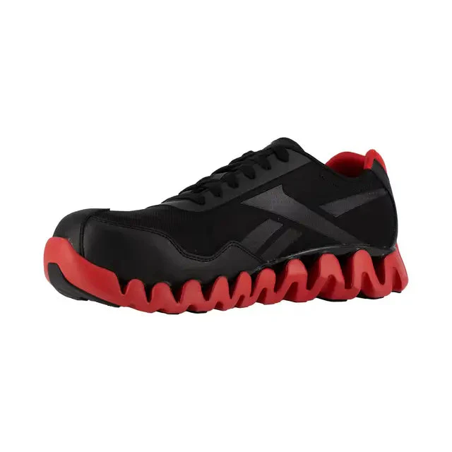 Zig Pulse Composite-Toe Athletic Work Shoe Black/Red - Image 5