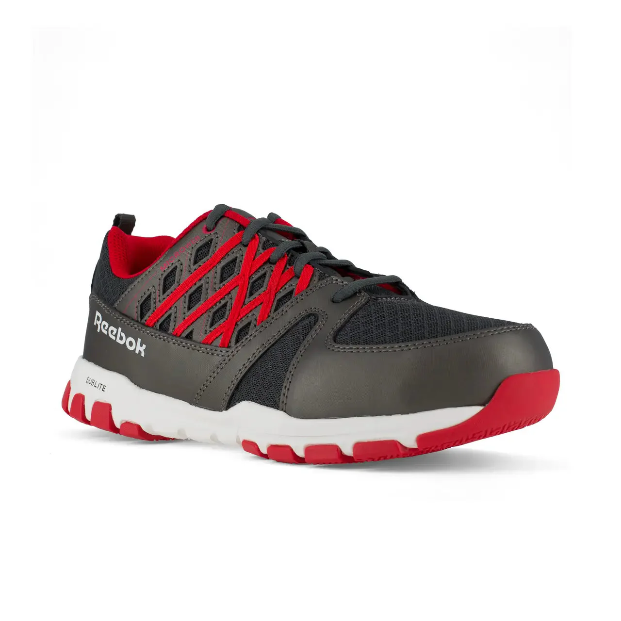 Sublite Steel-Toe Athletic Work Shoe Black/Red - Image 2