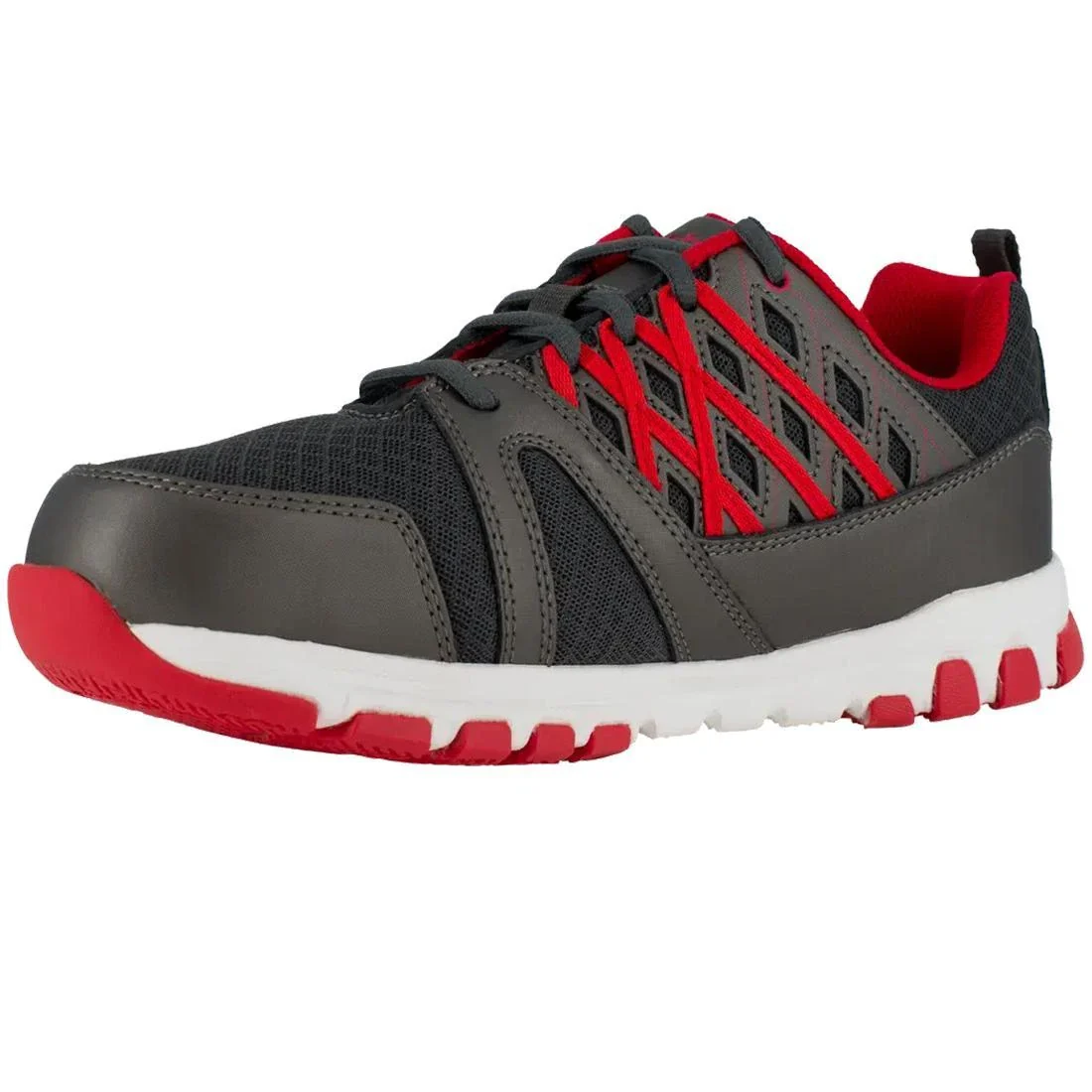 Sublite Steel-Toe Athletic Work Shoe Black/Red - Image 3