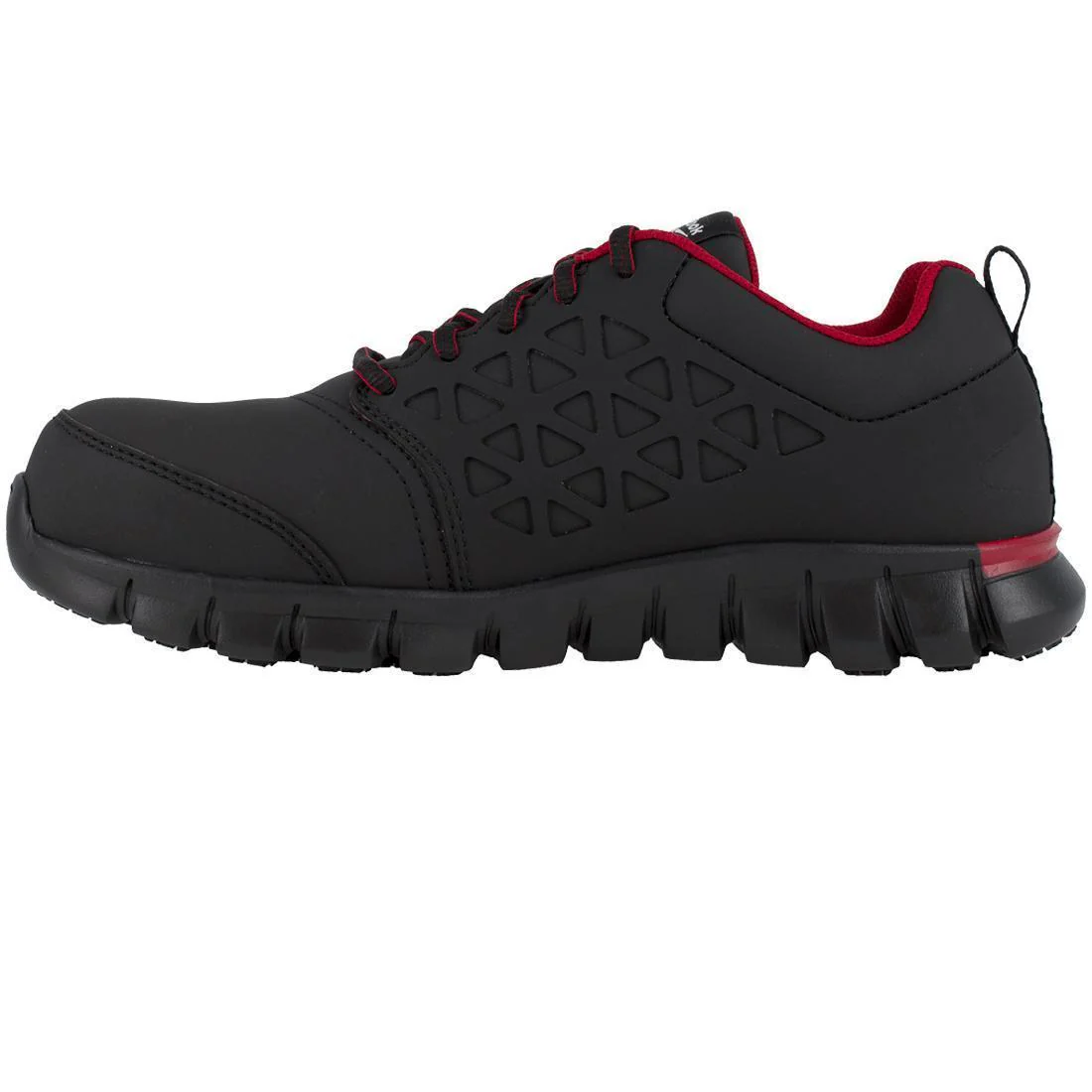 Sublite Cushion Composite-Toe Athletic Work Shoe Black/Red - Image 4