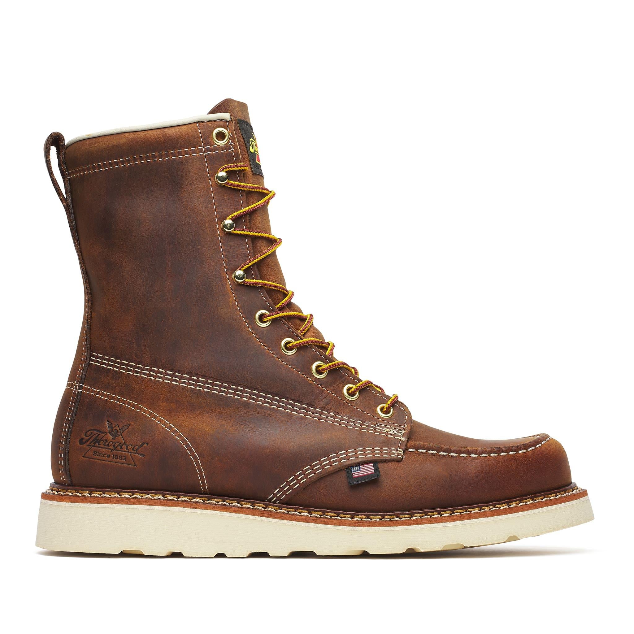 American Heritage 8" Moc Toe Boot Maxwear Wedge Trail Crazy Horse