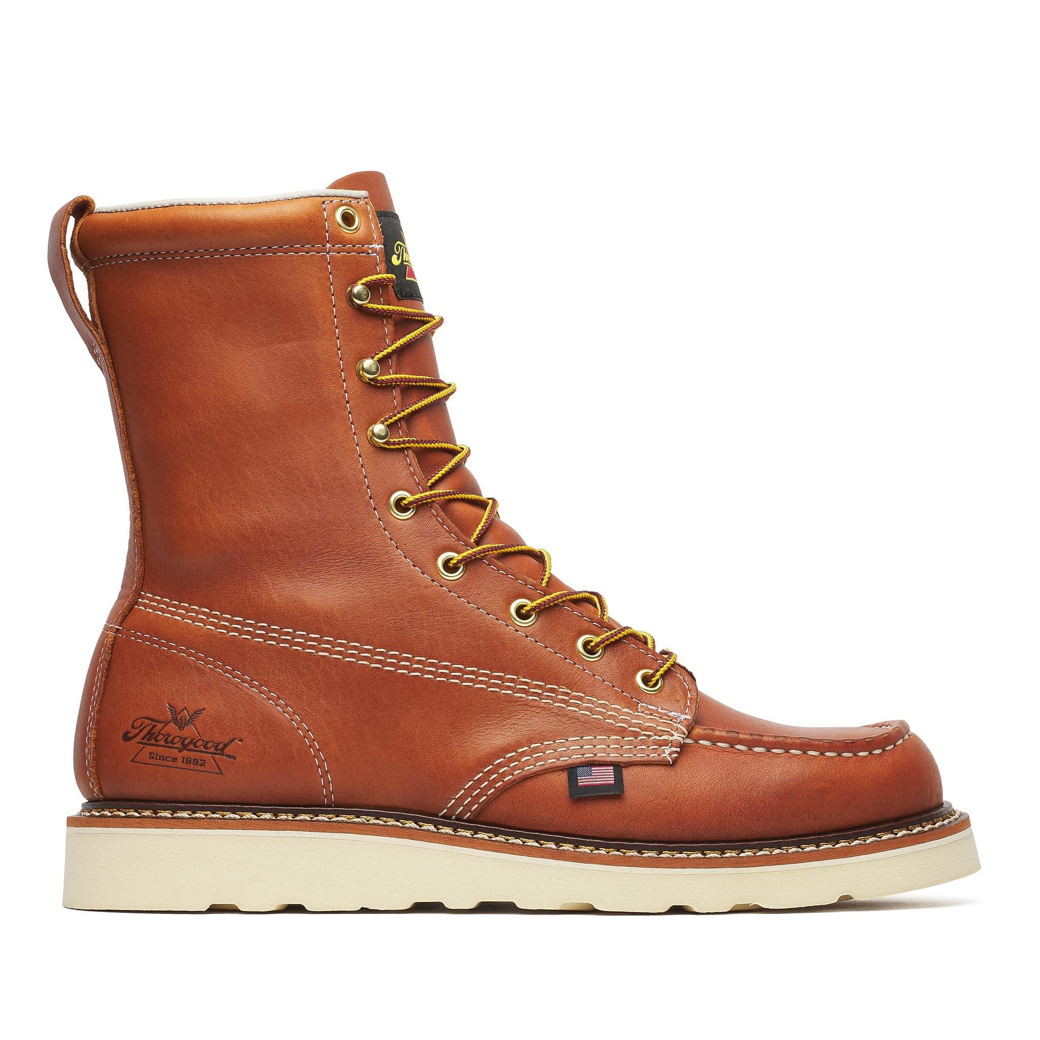American Heritage 8" Moc Toe Boot Maxwear Wedge Tobacco