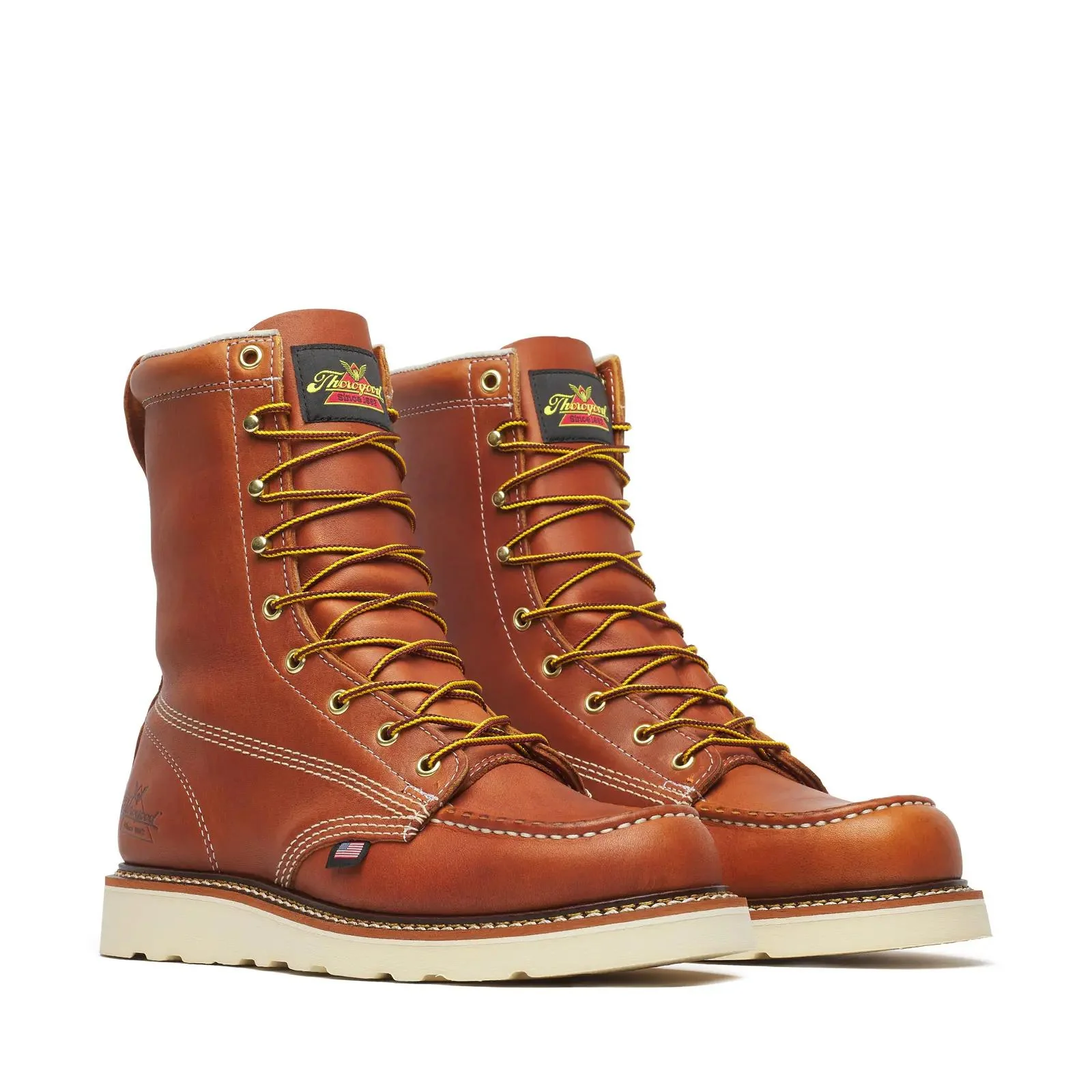 American Heritage 8" Moc Toe Boot Maxwear Wedge Tobacco - Image 2