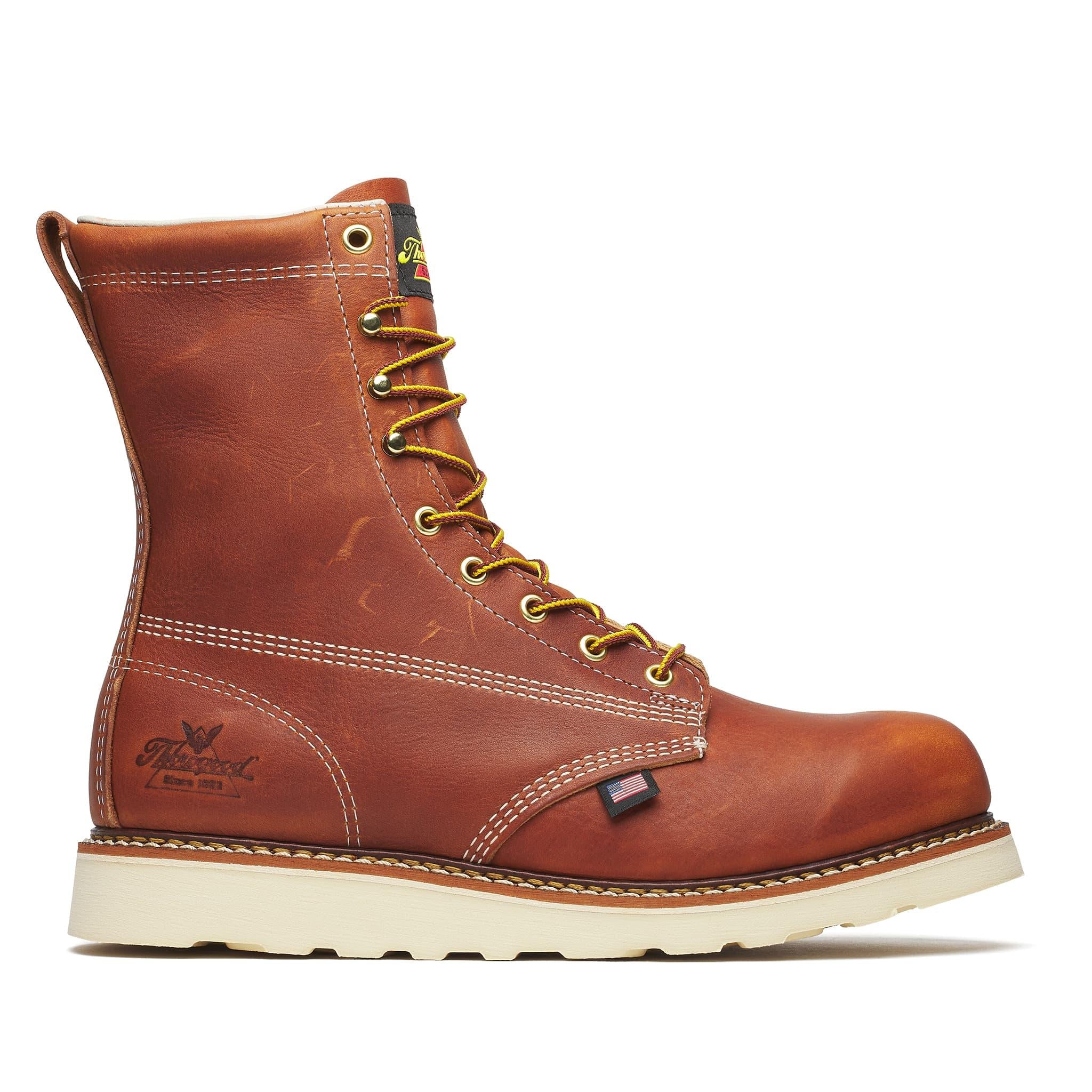 American Heritage 8" Plain Toe Boot Maxwear Wedge Tobacco