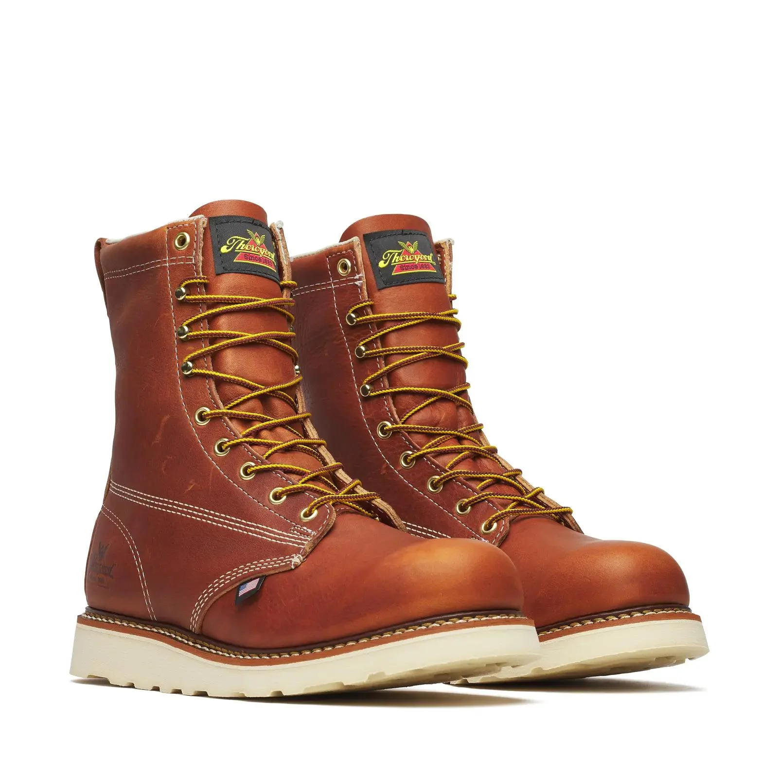 American Heritage 8" Plain Toe Boot Maxwear Wedge Tobacco - Image 2