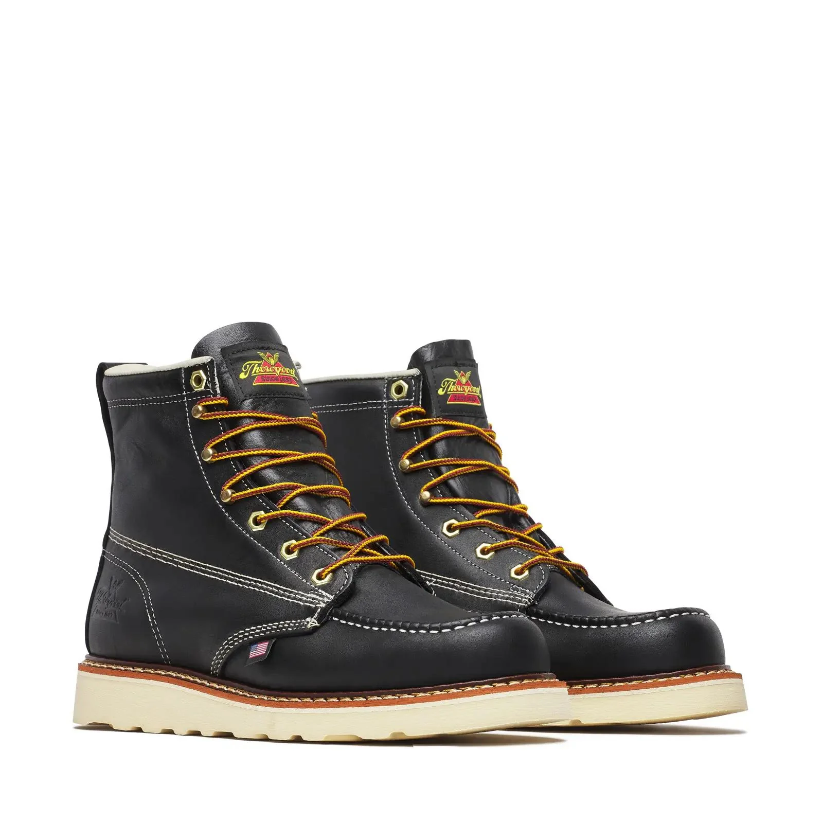 American Heritage 6" Moc Toe Boot Maxwear Wedge Black - Image 2