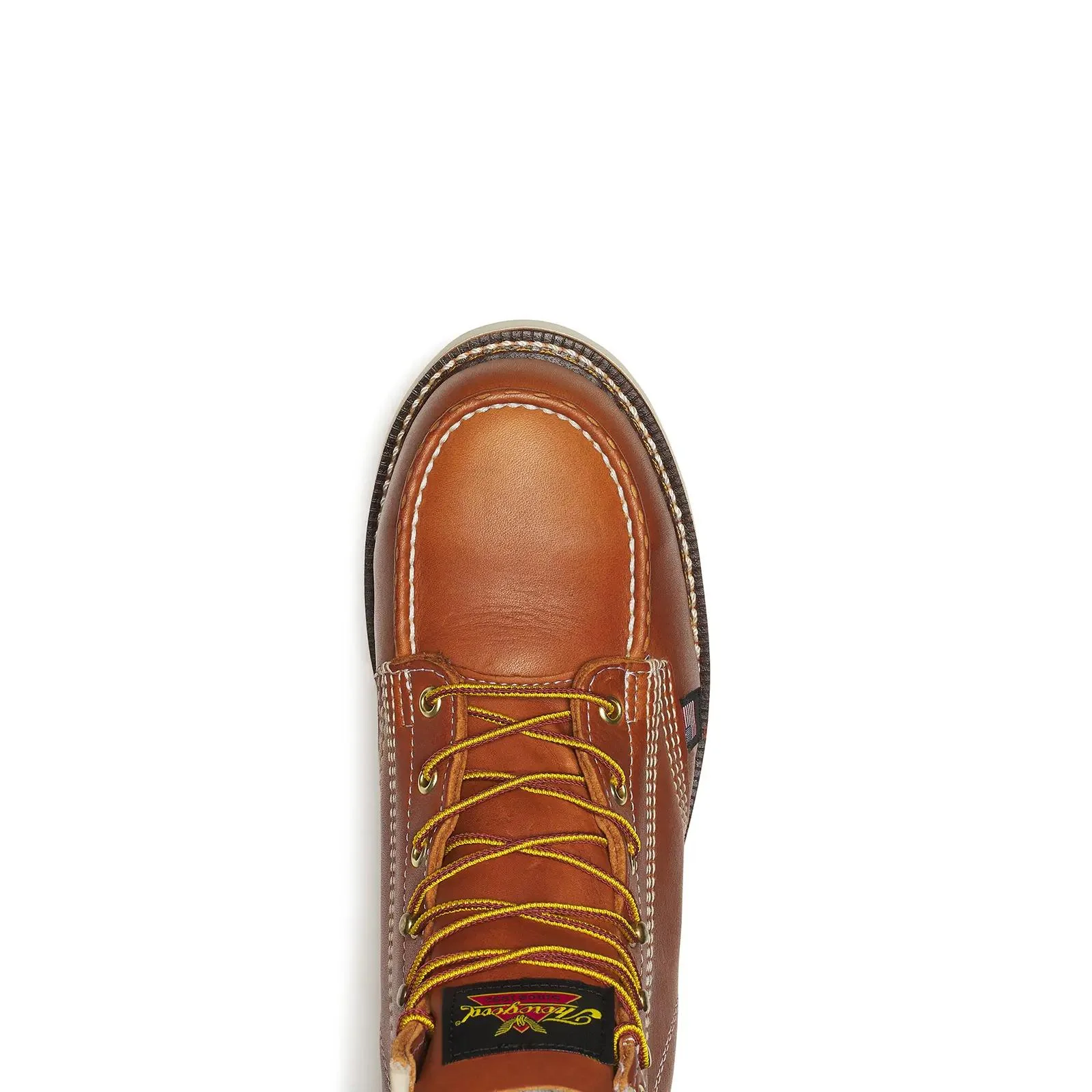American Heritage 6" Steel-Toe Moc Toe Boot Maxwear Wedge Tobacco - Image 4