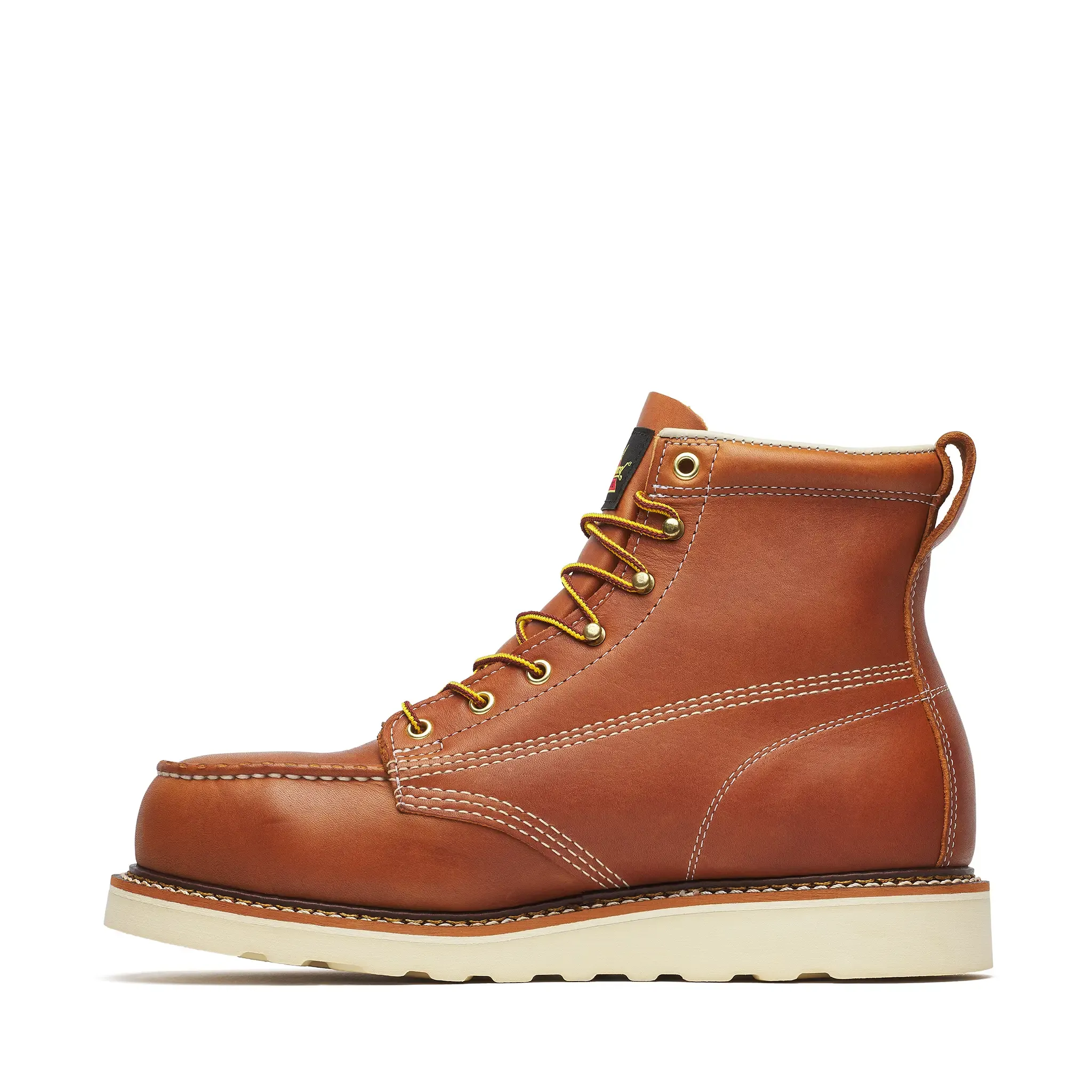 American Heritage 6" Steel-Toe Moc Toe Boot Maxwear Wedge Tobacco - Image 5