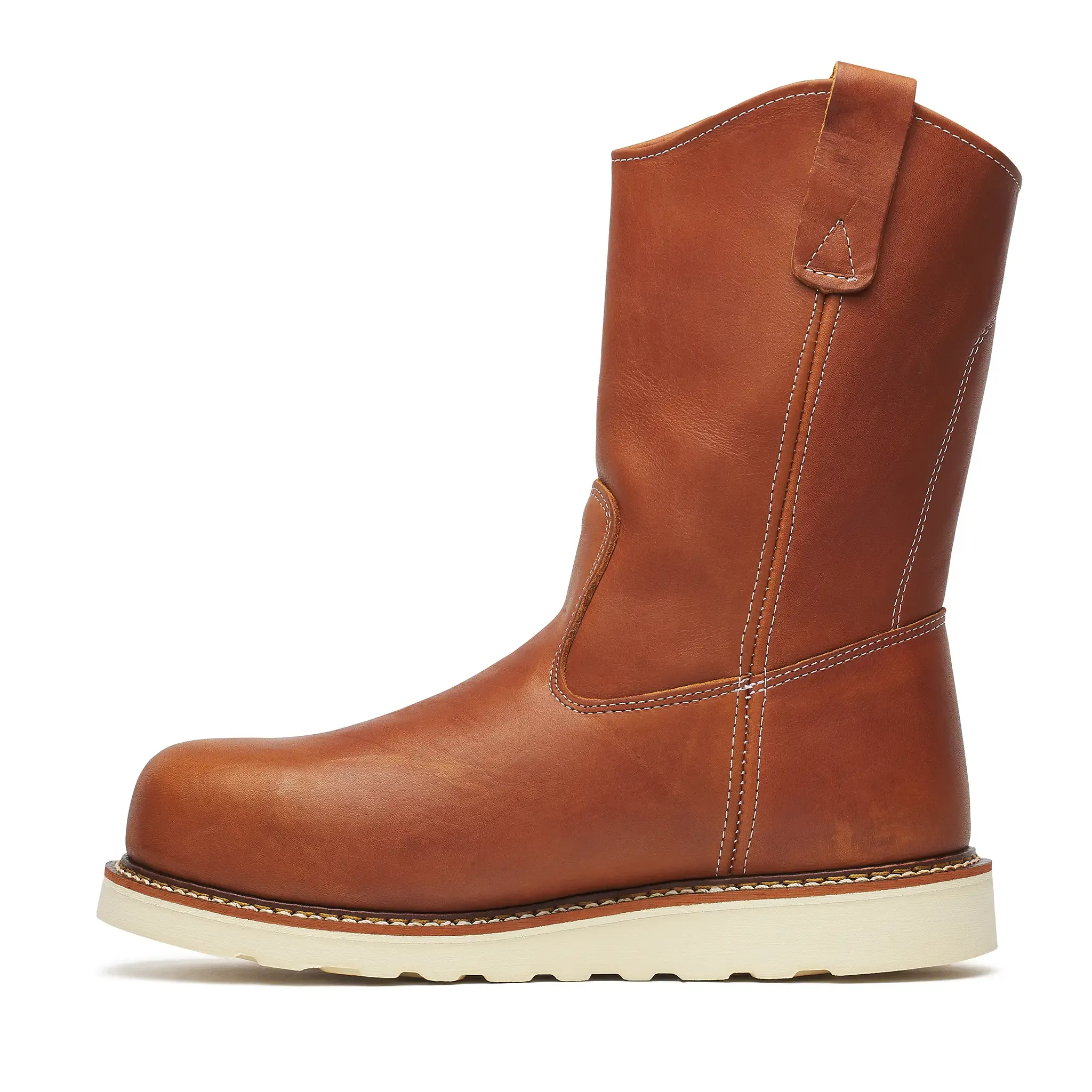 American Heritage 11" Steel Toe Pull-On Boot Tobacco - Image 5