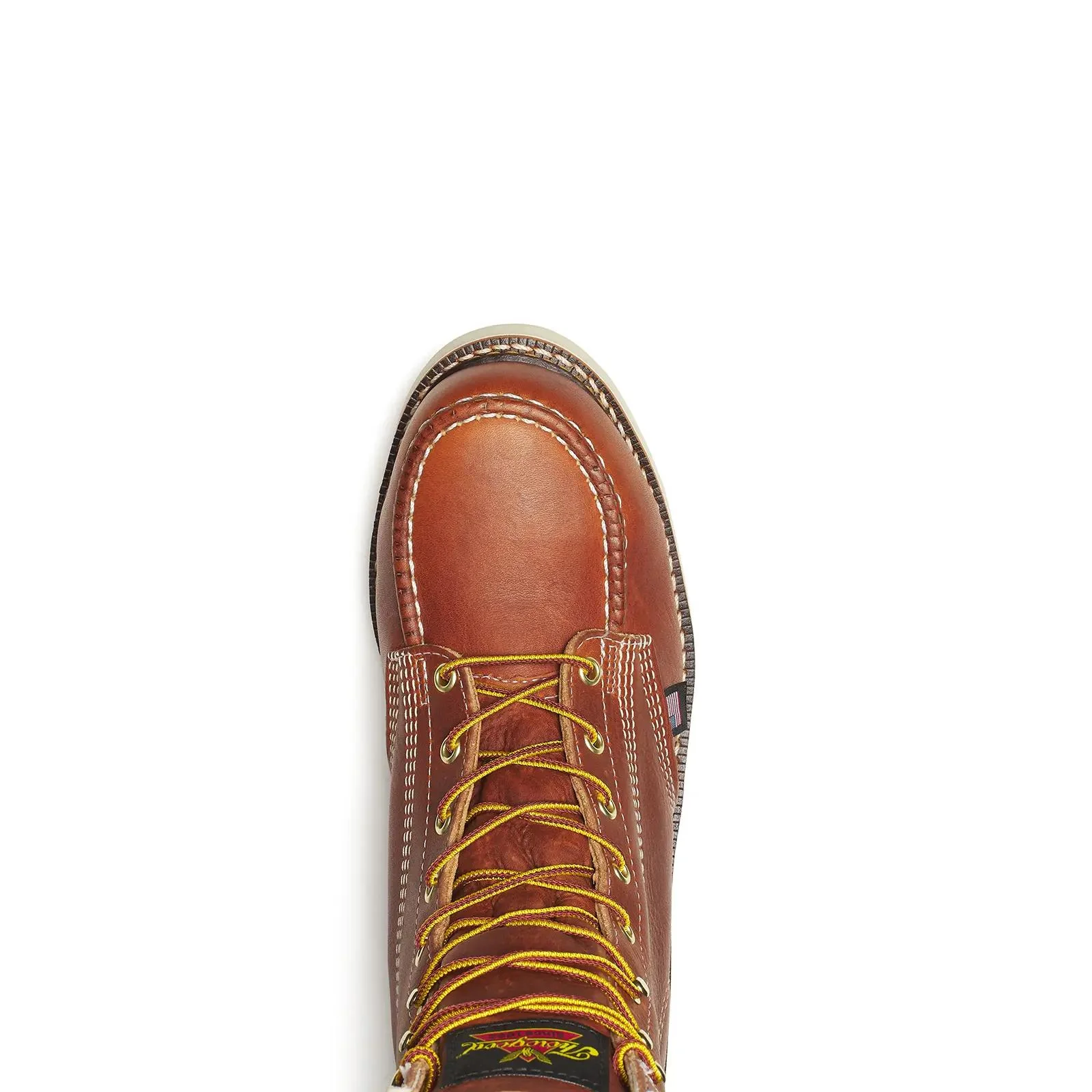 American Heritage 8" Steel-Toe Moc Toe Boot Maxwear Wedge Tobacco - Image 4