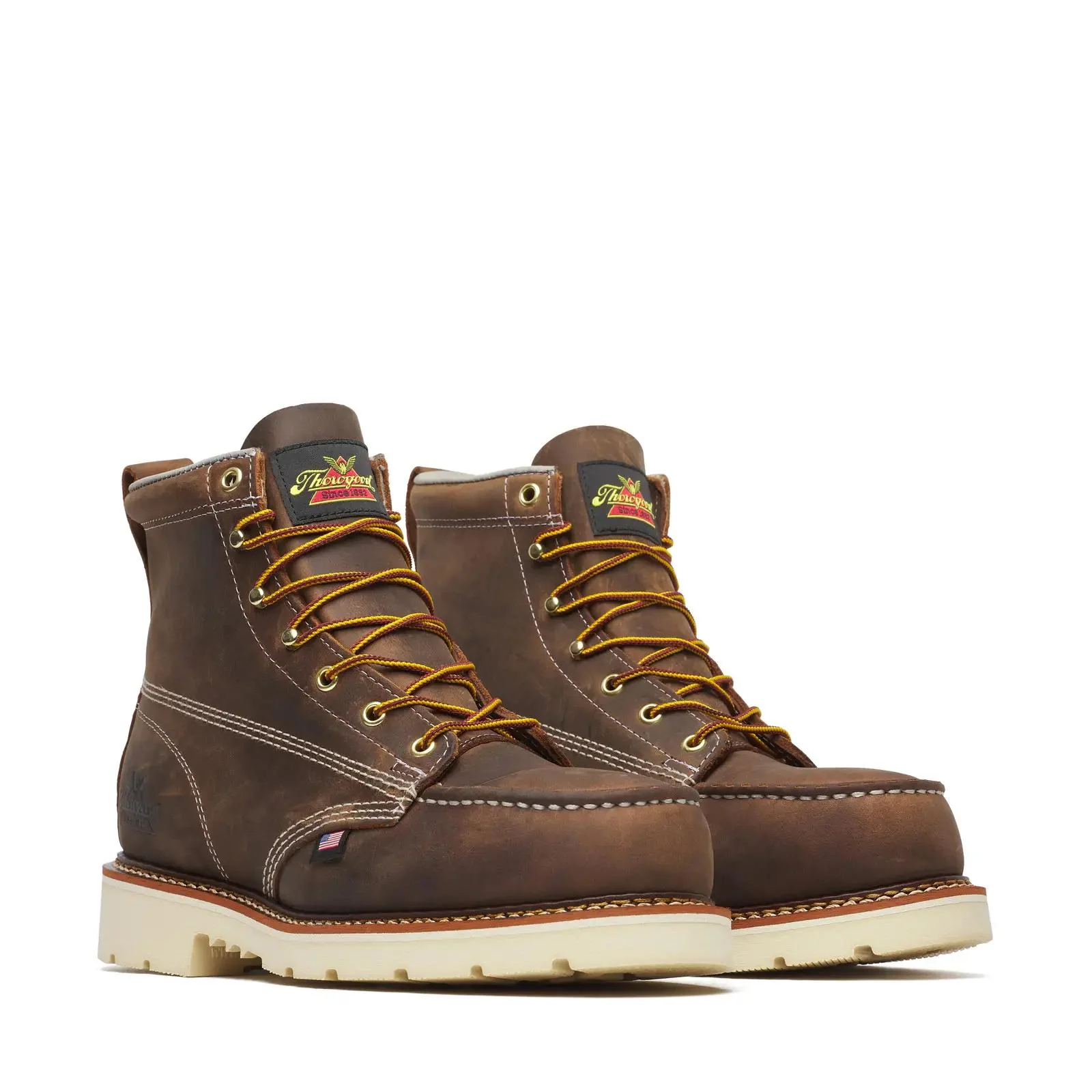 American Heritage 6" Steel-Toe Moc Toe Boot Maxwear 90 Trail Crazy Horse - Image 2