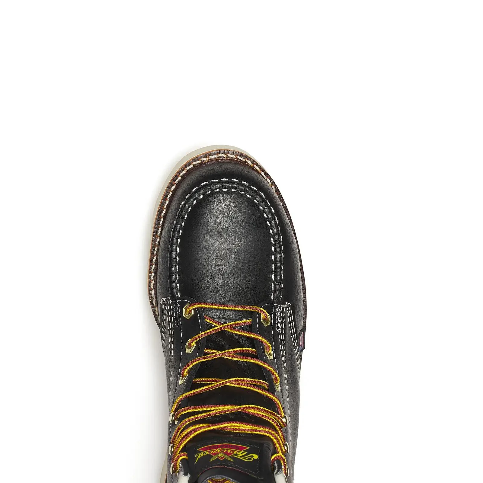 American Heritage 6" Steel-Toe Moc Toe Boot Maxwear Wedge Black - Image 4