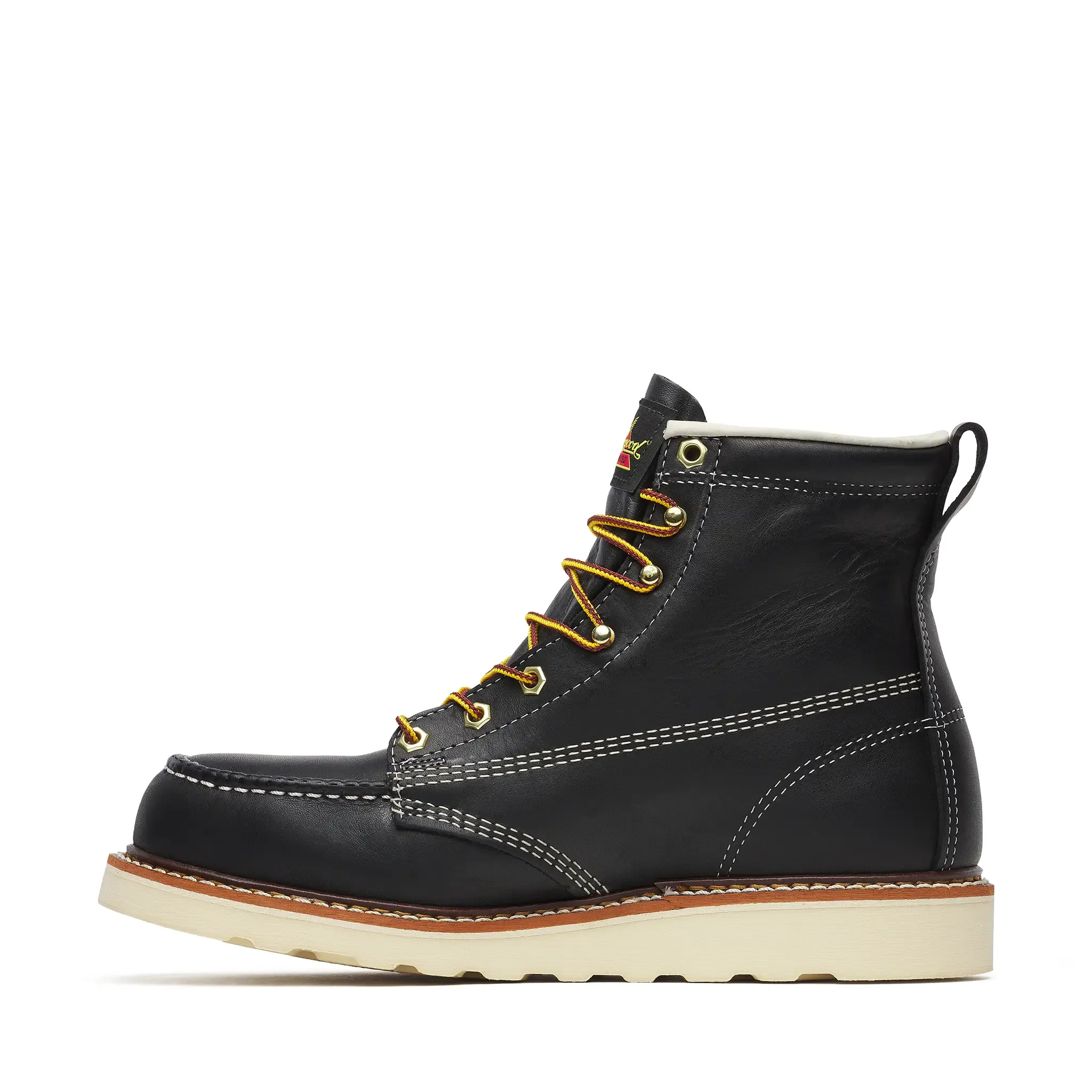 American Heritage 6" Steel-Toe Moc Toe Boot Maxwear Wedge Black - Image 5