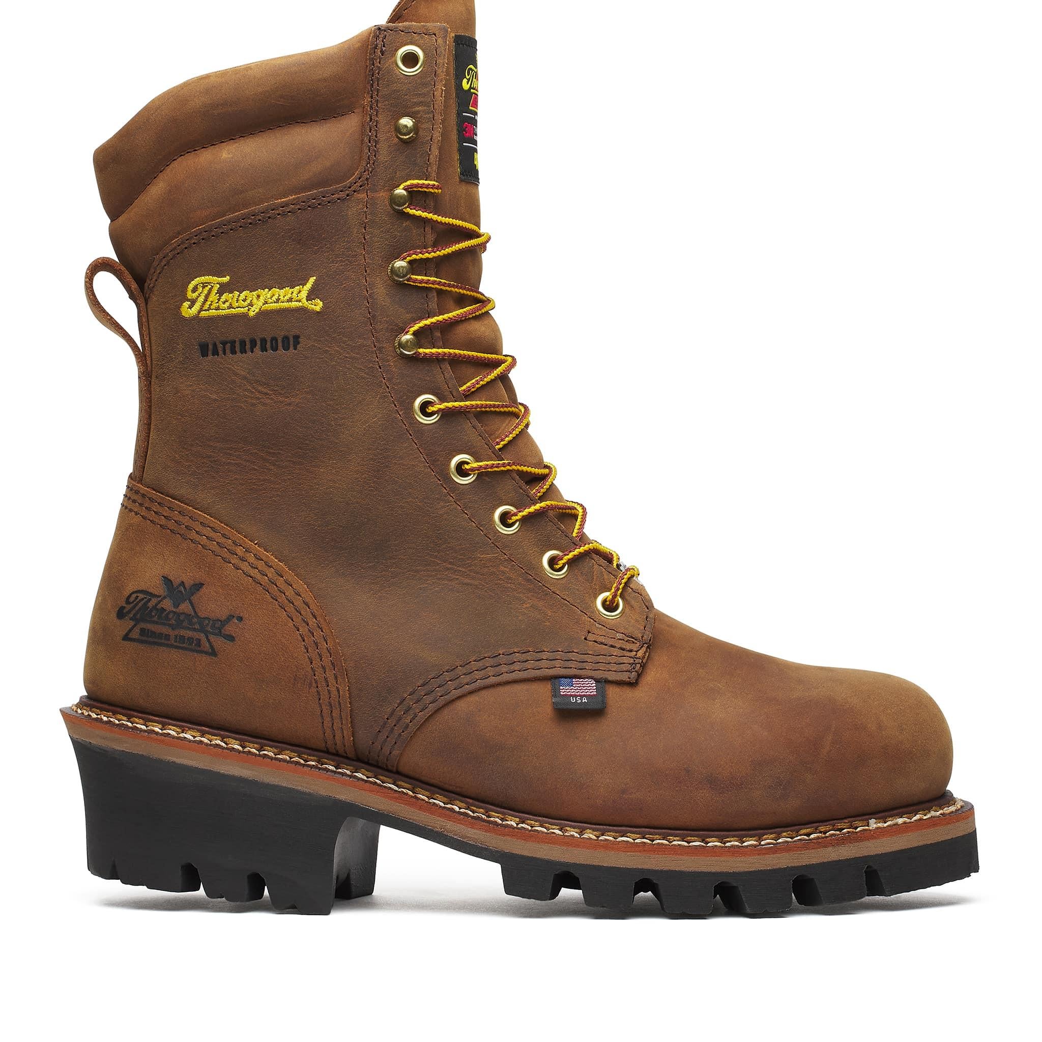 Logger Series 9" Steel Toe Insulated Waterproof Boot Brown Trail Crazy Horse