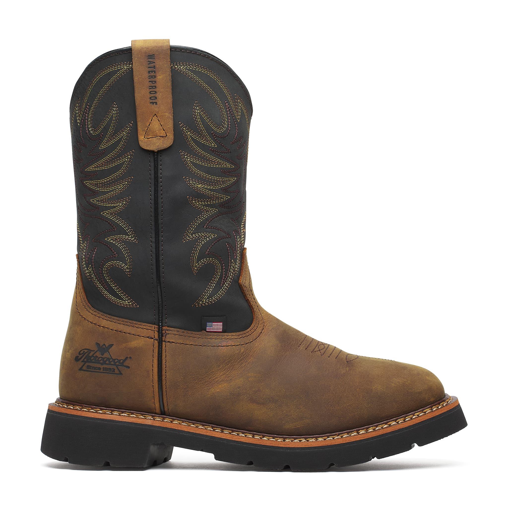 Square Toe WGTN 11" Waterproof Boot Crazy Horse Black