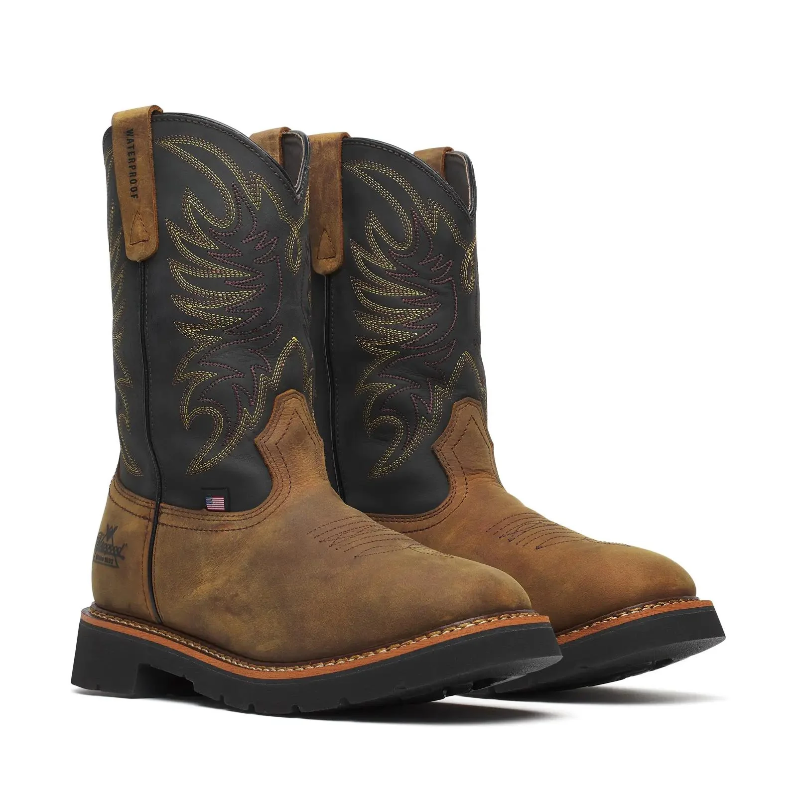 Square Toe WGTN 11" Waterproof Boot Crazy Horse Black - Image 2