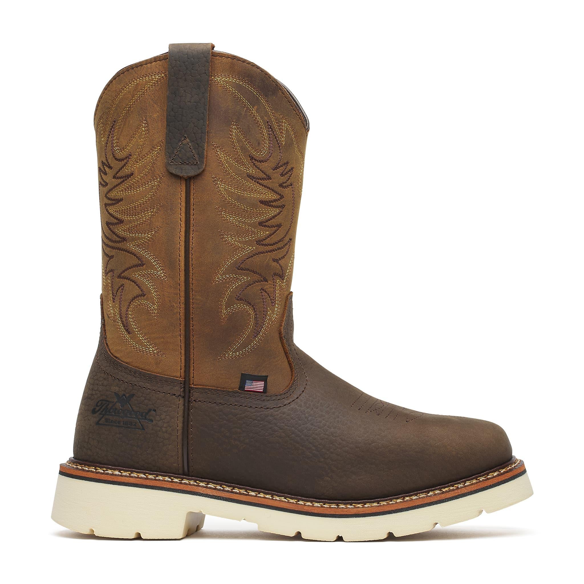 Square Toe WGTN 11" Pebble Bottom Boot Crazy Horse Black