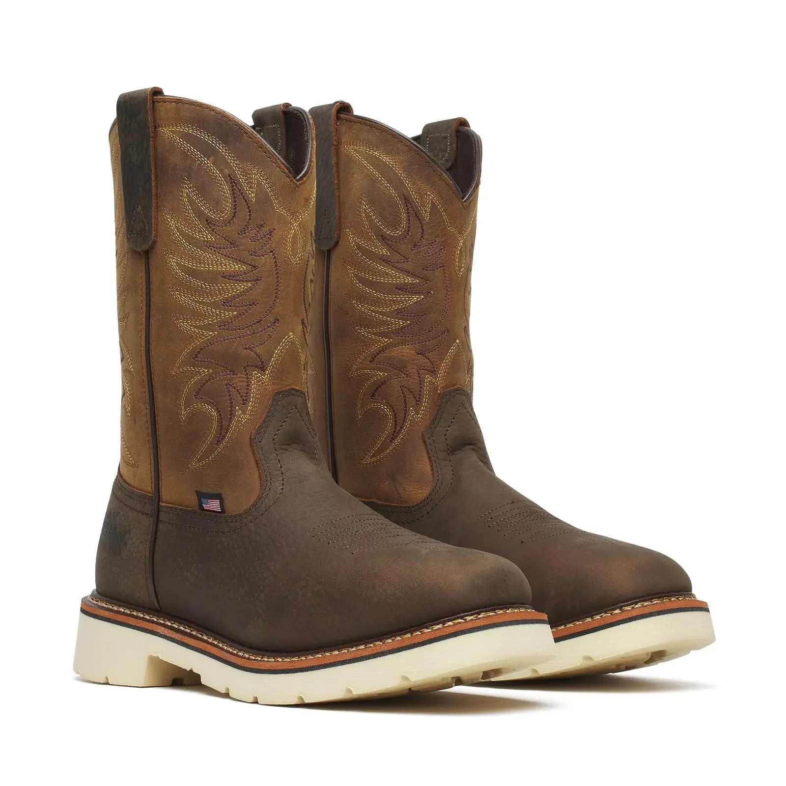 Square Toe WGTN 11" Pebble Bottom Boot Crazy Horse Black - Image 2