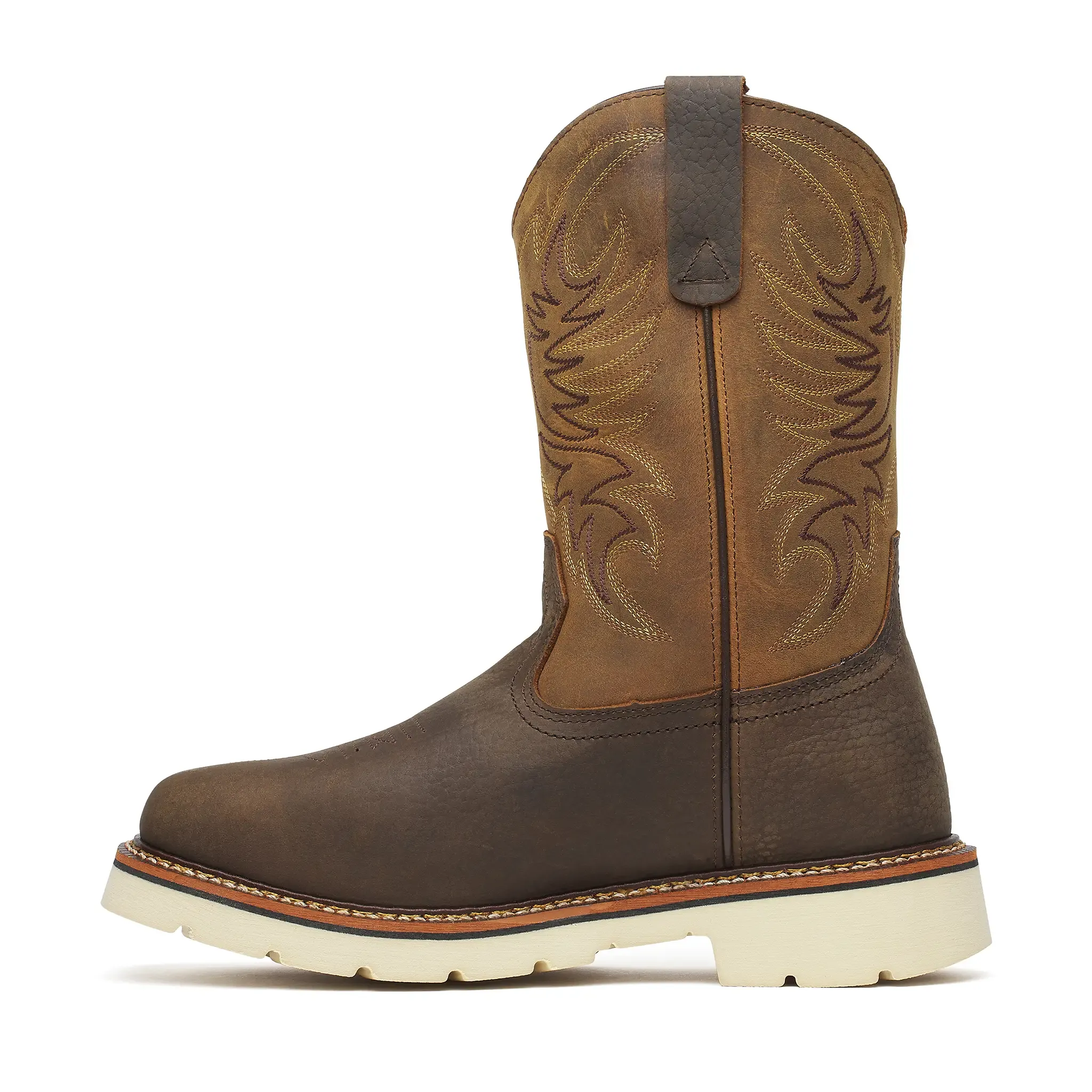 Square Toe WGTN 11" Pebble Bottom Boot Crazy Horse Black - Image 5