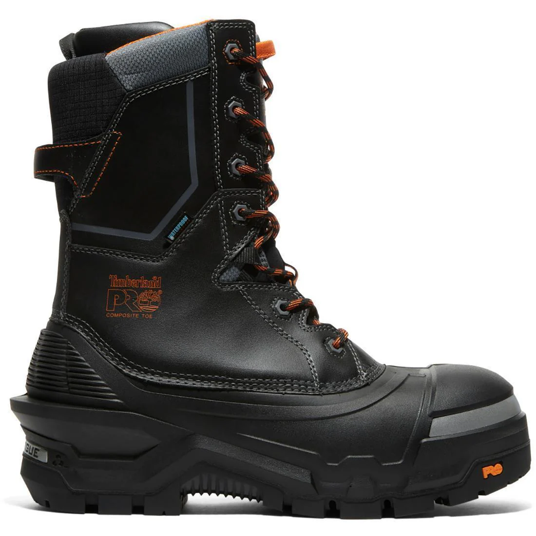 Pac Max 10-Inch Waterproof Composite-Toe Work Boot CSA Black/Orange