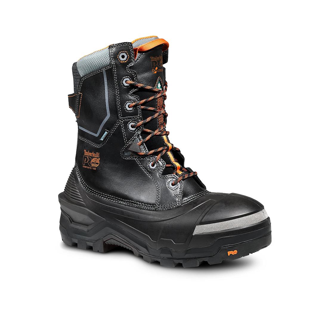 Pac Max 10-Inch Waterproof Composite-Toe Work Boot CSA Black/Orange - Image 2