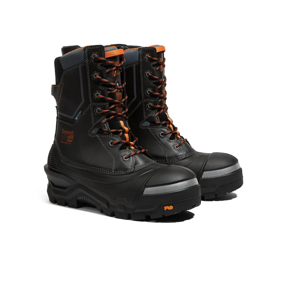 Pac Max 10-Inch Waterproof Composite-Toe Work Boot CSA Black/Orange - Image 6