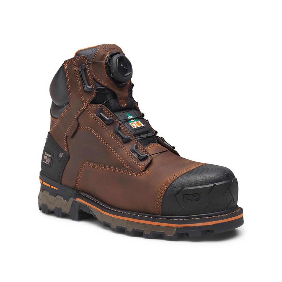 Boondock 6-Inch Waterproof Composite-Toe Work Boot Boa CSA Full Grain Medium Brown - Image 2