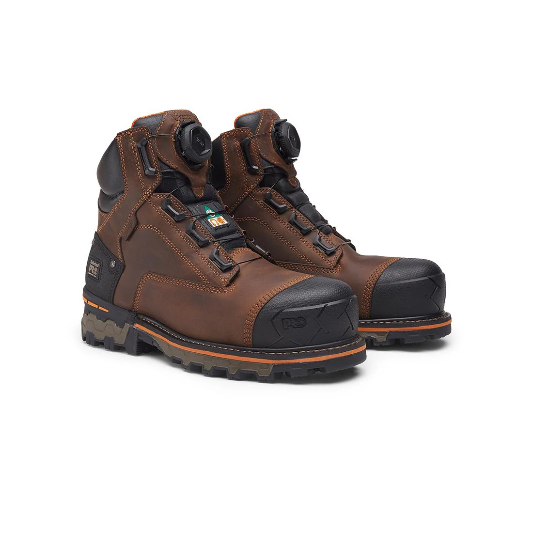 Boondock 6-Inch Waterproof Composite-Toe Work Boot Boa CSA Full Grain Medium Brown - Image 6