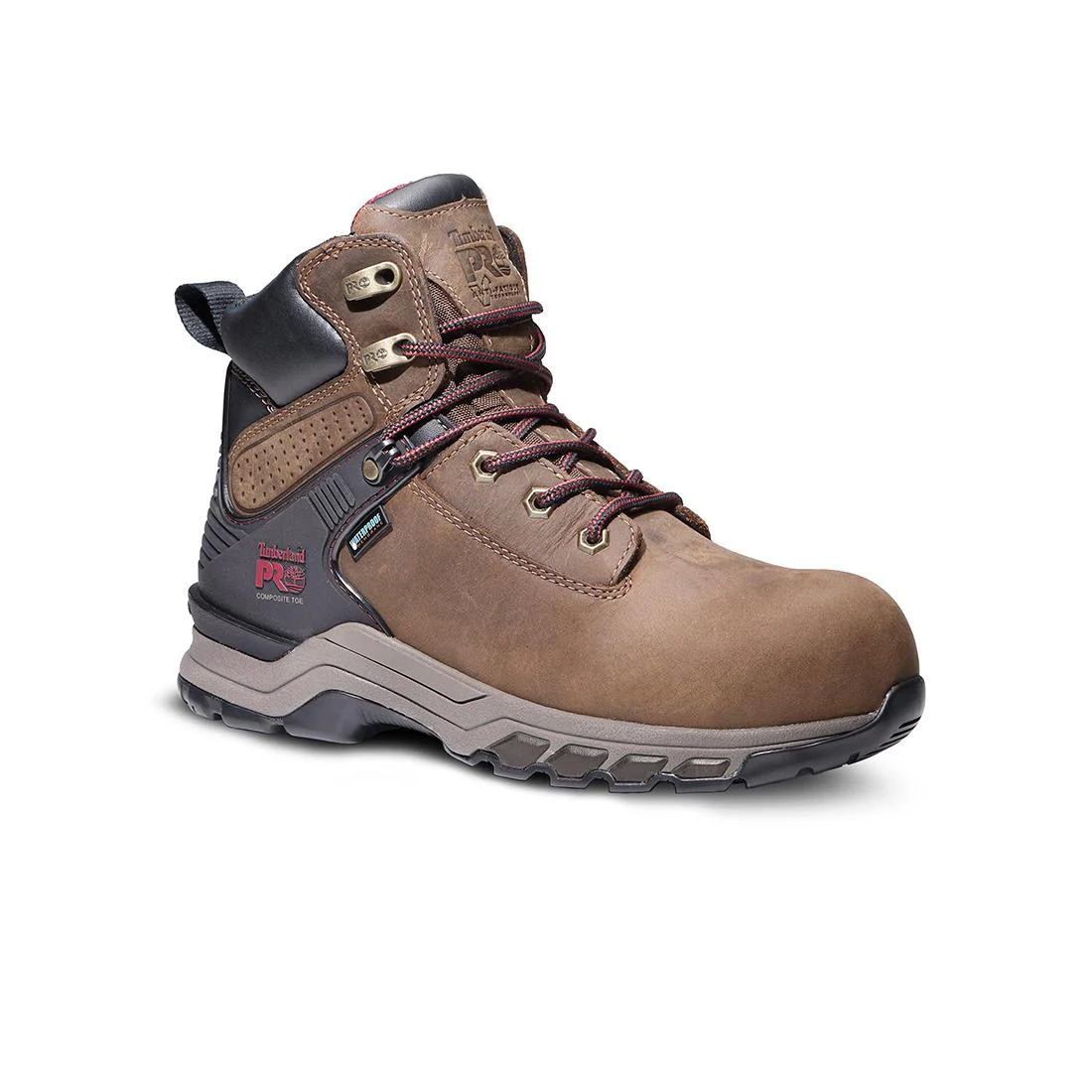 Women's Hypercharge 6-Inch Waterproof Nano-Toe Work Boot Brown/Purple - Image 2