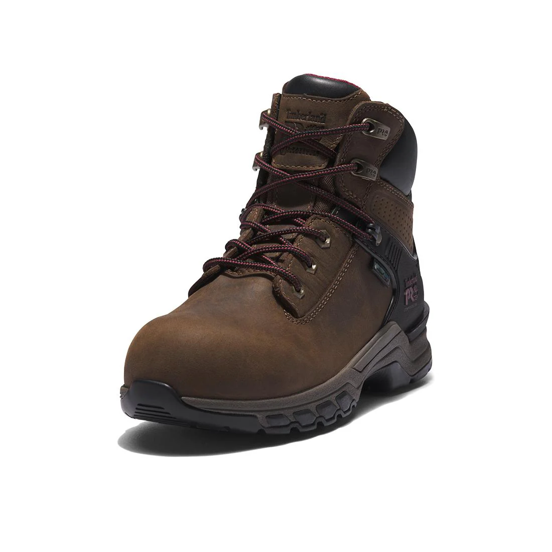 Women's Hypercharge 6-Inch Waterproof Nano-Toe Work Boot Brown/Purple - Image 6