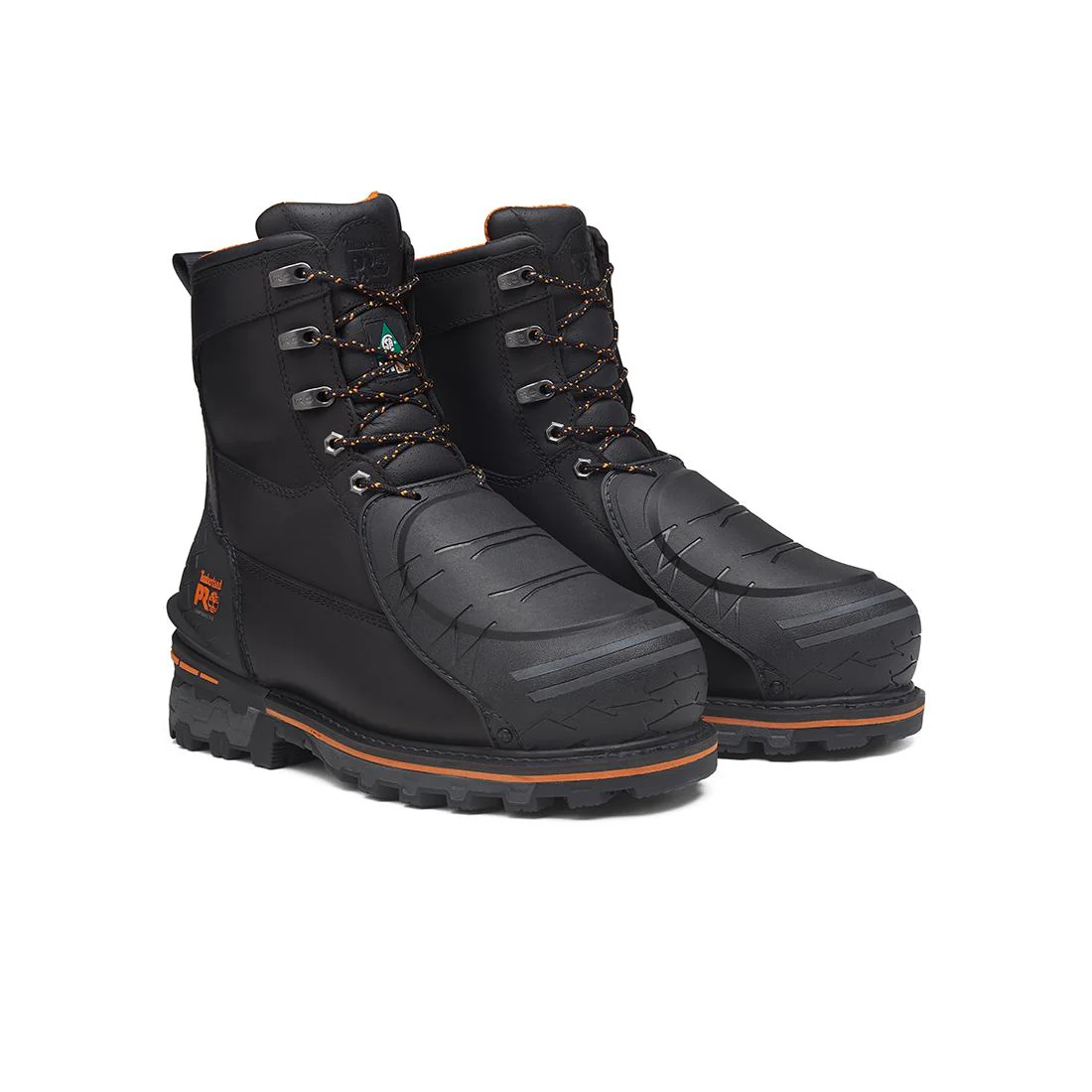 Boondock Emg 8-Inch Composite-Toe Work Boot Ins CSA 200G Full Grain Black/Orange - Image 6