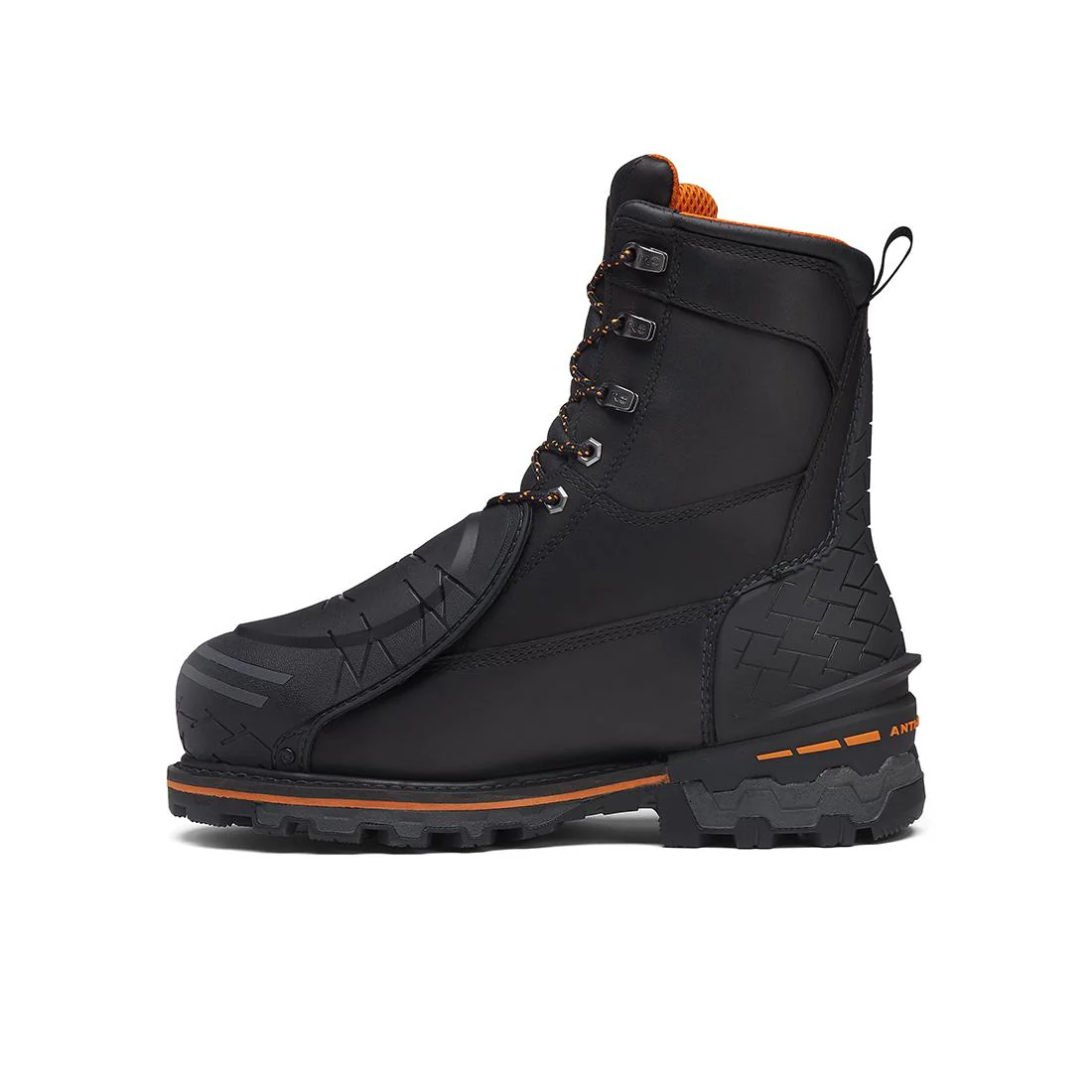 Boondock Emg 8-Inch Composite-Toe Work Boot Ins CSA 200G Full Grain Black/Orange - Image 8