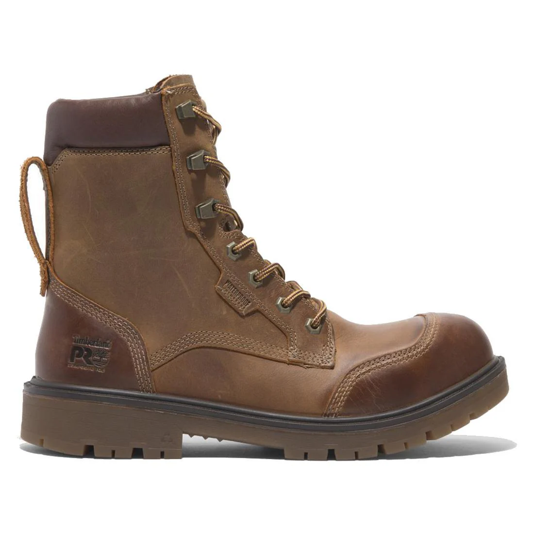 Whitman 8-Inch Waterproof Composite-Toe Work Boot Full Grain Medium Brown