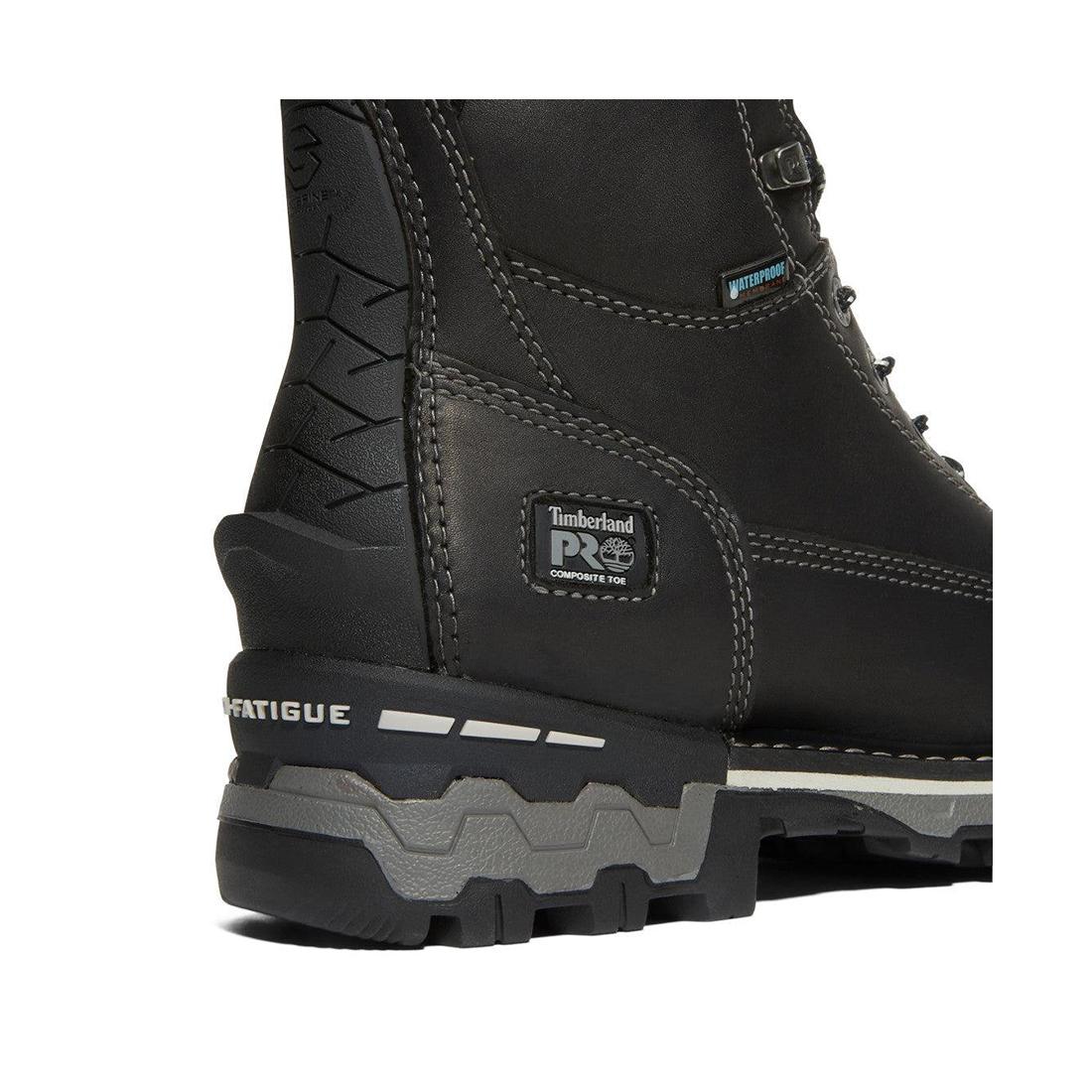Women's Boondock 8-Inch Waterproof Composite-Toe Work Boot Ins CSA 200G Black/Grey - Image 7