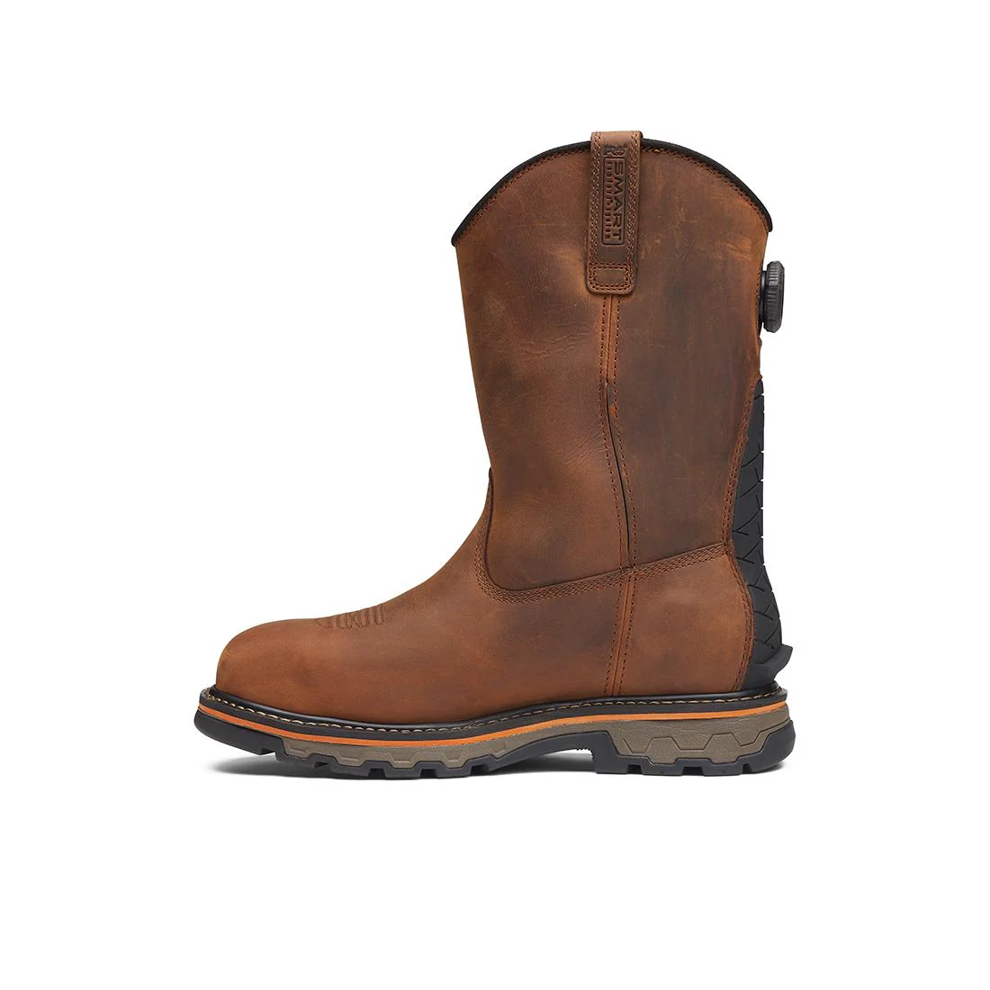 True Grit Waterproof Nano-Toe Pull-On Work Boot Boa Full Grain Medium Brown - Image 9