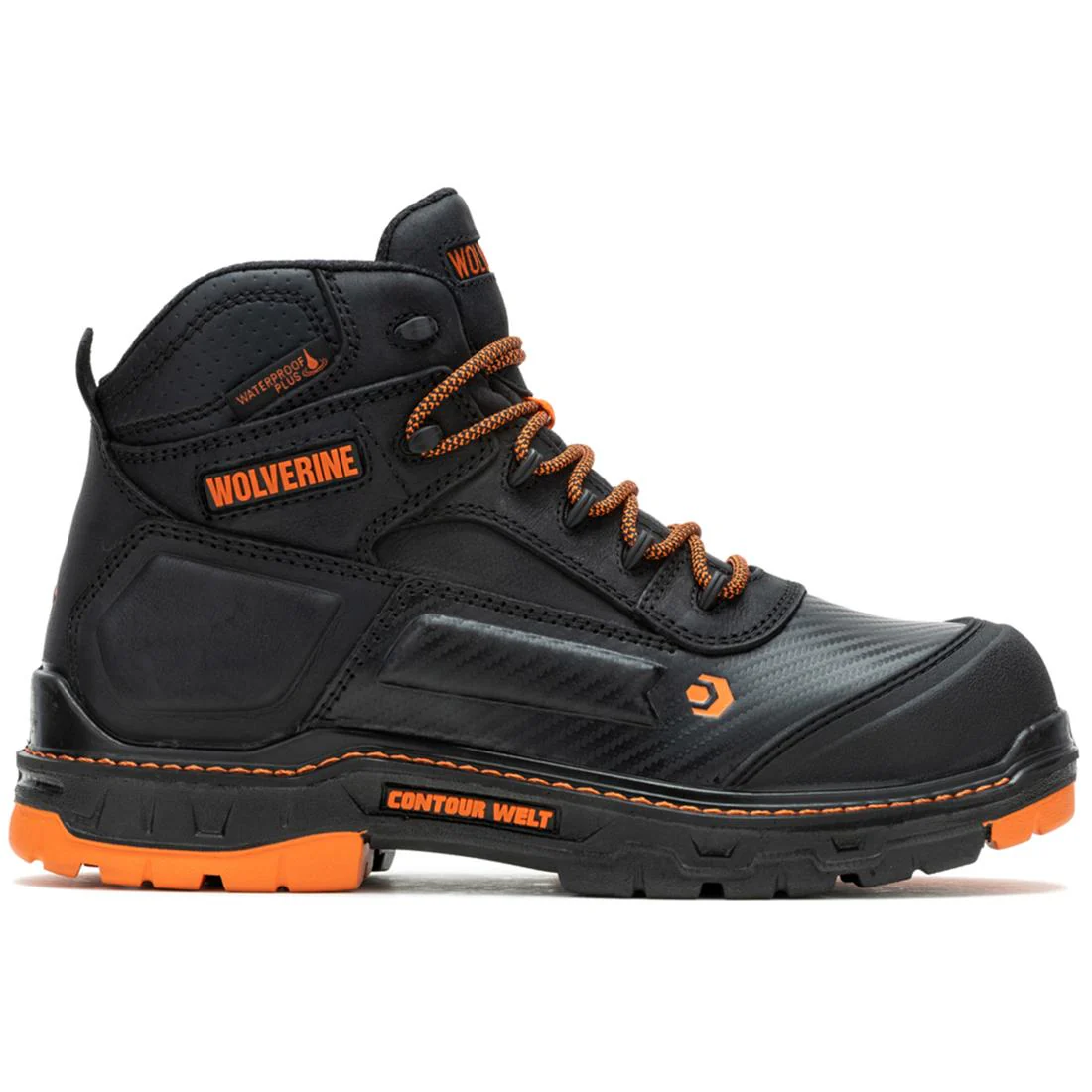 Overpass 6" CarbonMax Toe Waterproof Work Boot Black/Orange