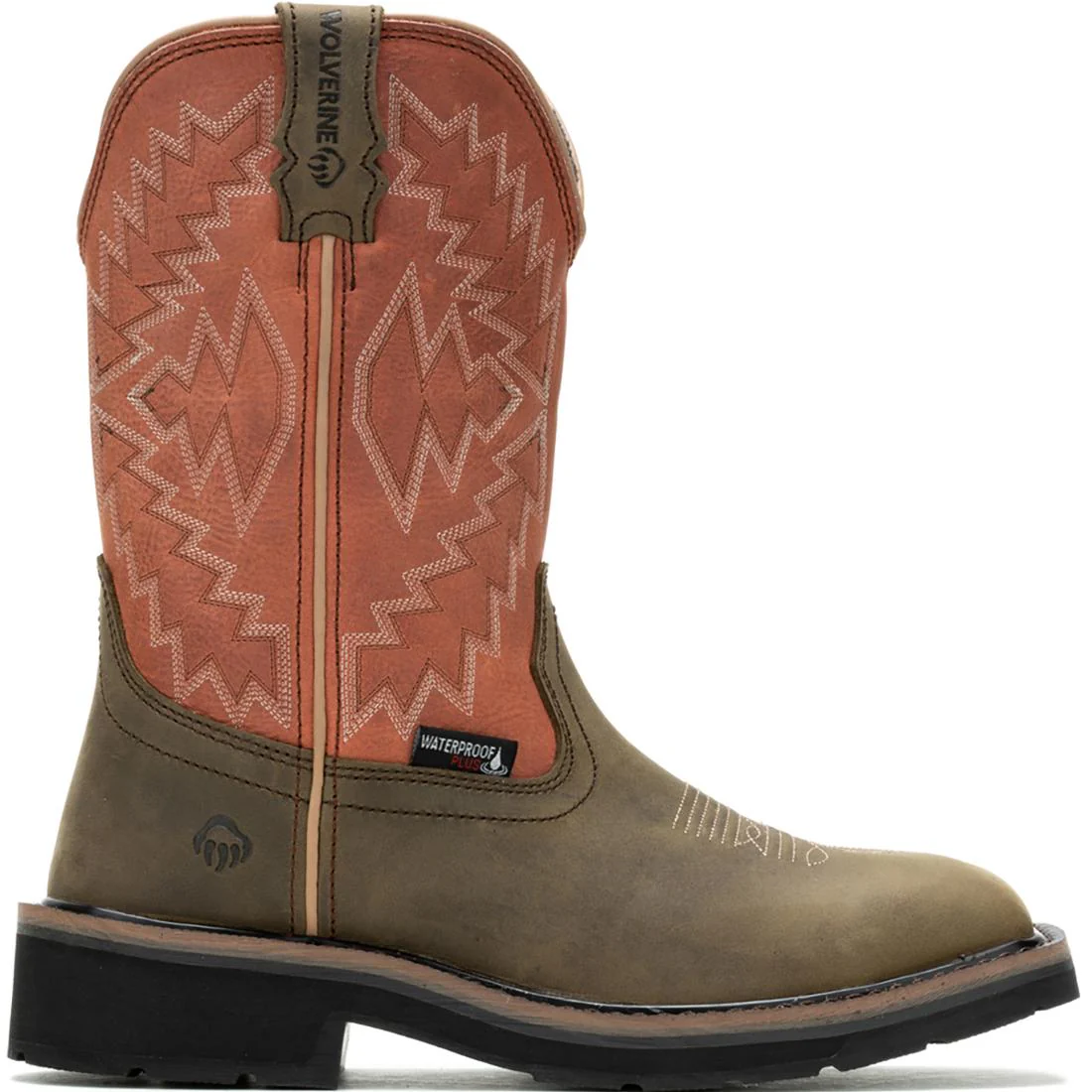 Rancher Arrow Women's Steel-Toe Pull-On Wellington WP Work Boot Rose