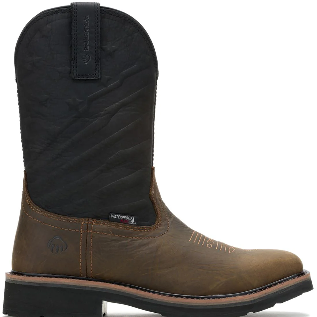 Rancher Flag LX Steel-Toe WP Pull-On Wellington Work Boot Black