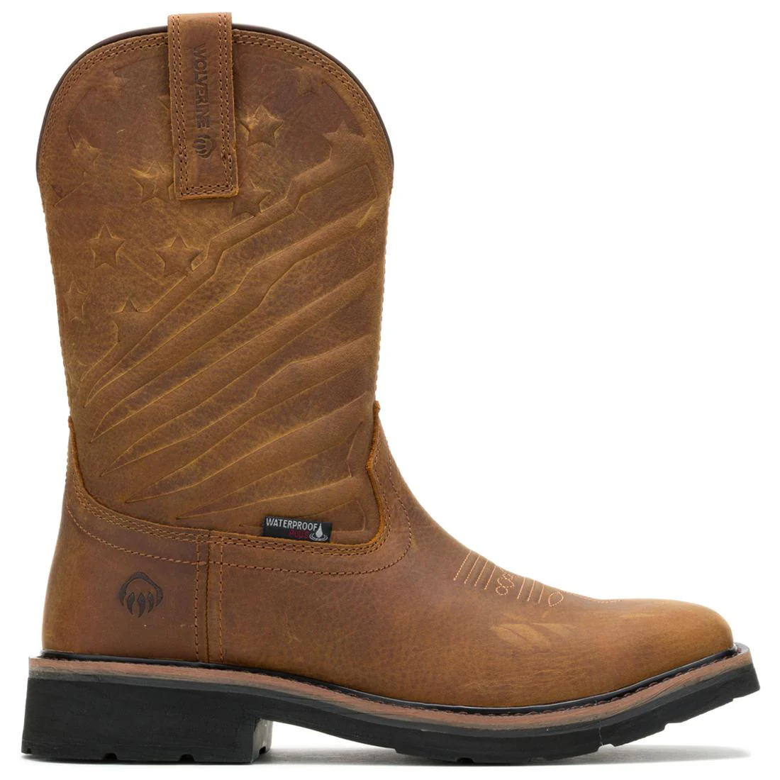 Rancher Flag LX Soft-Toe Pull-On Wellington WP Work Boot Sudan Brown