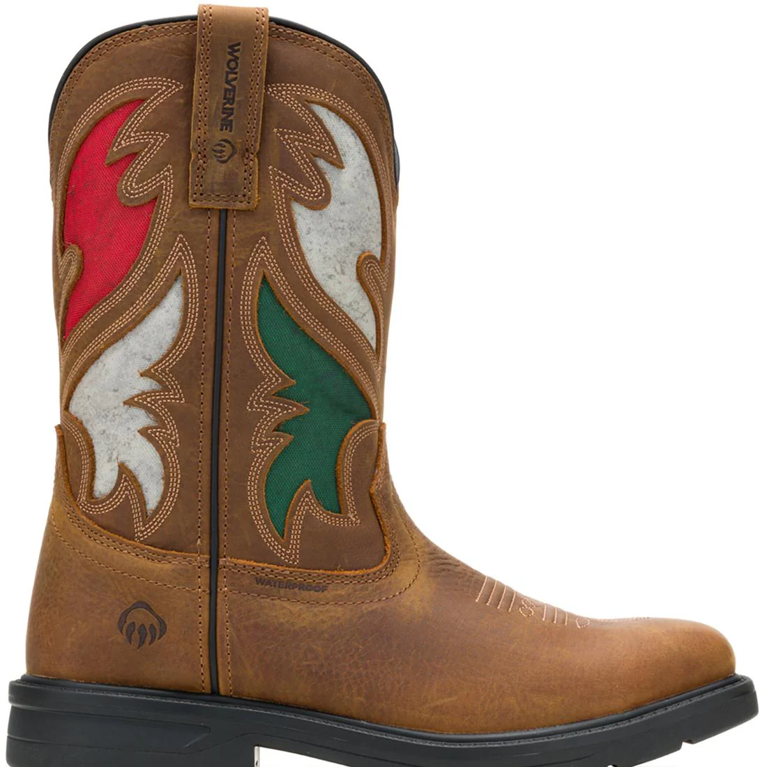 Rancher Flag Steel-Toe Pull-On WP Wellington Work Boot Mexico Flag