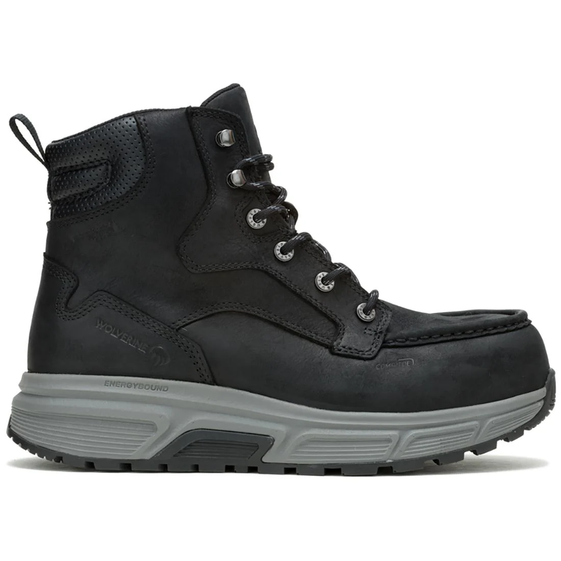 Ride Wedge EnergyBound Moc Toe 6" CarbonMax Toe WP Work Boot Black