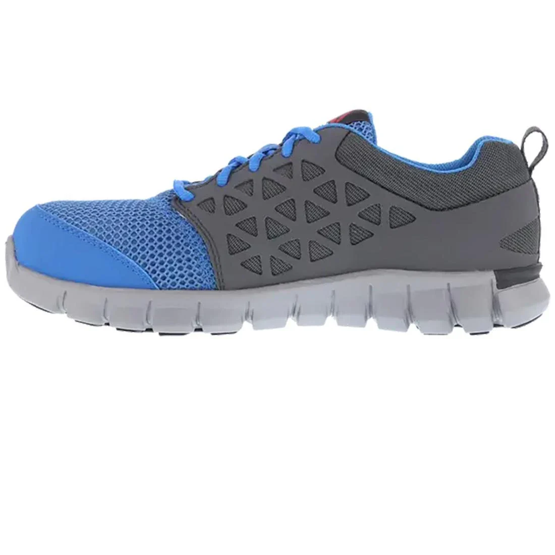 Women's Sublite Cushion Alloy-Toe Athletic Work Shoe Grey/Blue - Image 5