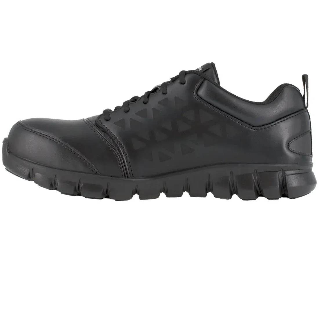Women's Sublite Cushion Alloy-Toe Athletic Leather Work Shoe Black - Image 3
