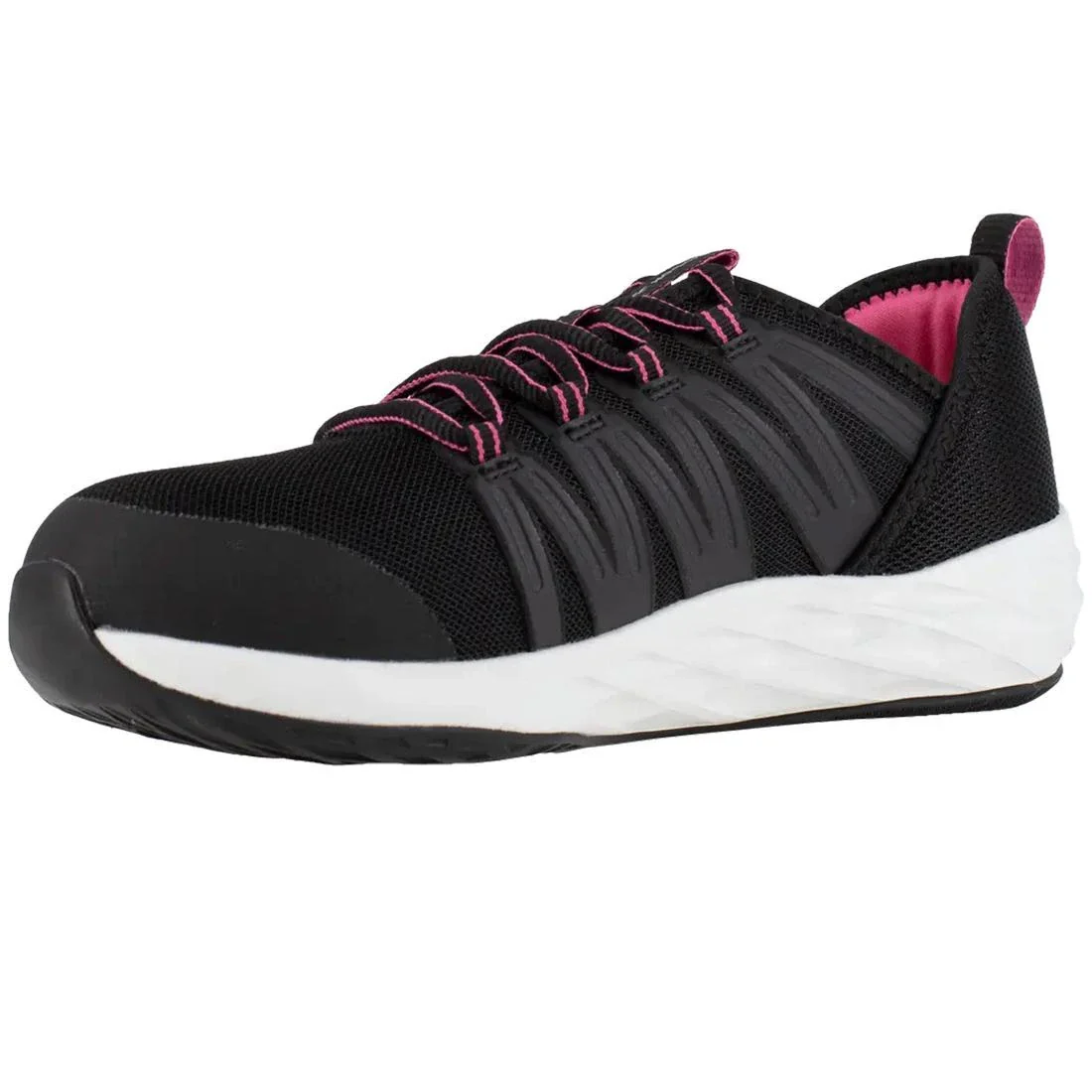 Women's Astroride Steel-Toe Athletic Work Shoe Black/Pink - Image 3
